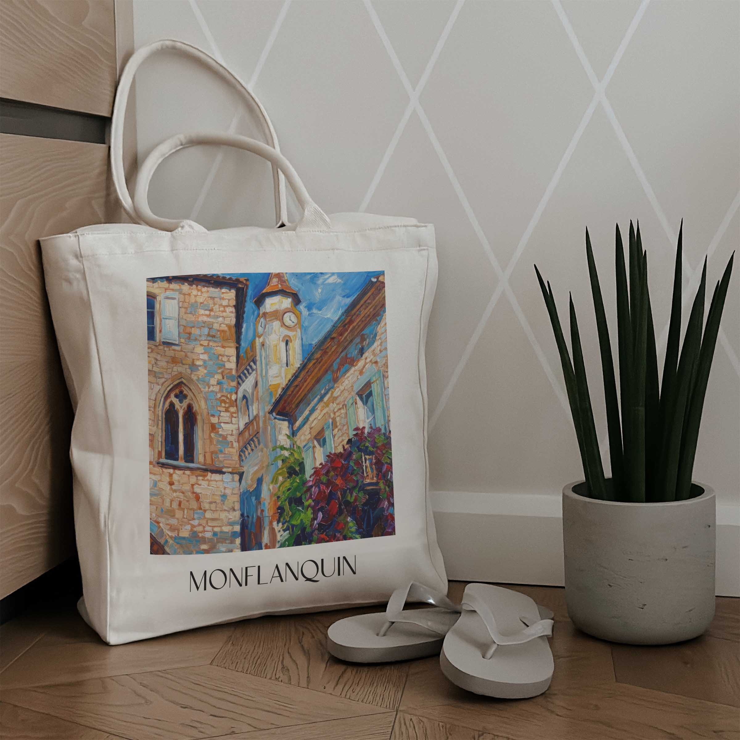 monflanquin-bastides-frankreich-einkaufstasche-oil-painting-oelgemaelde