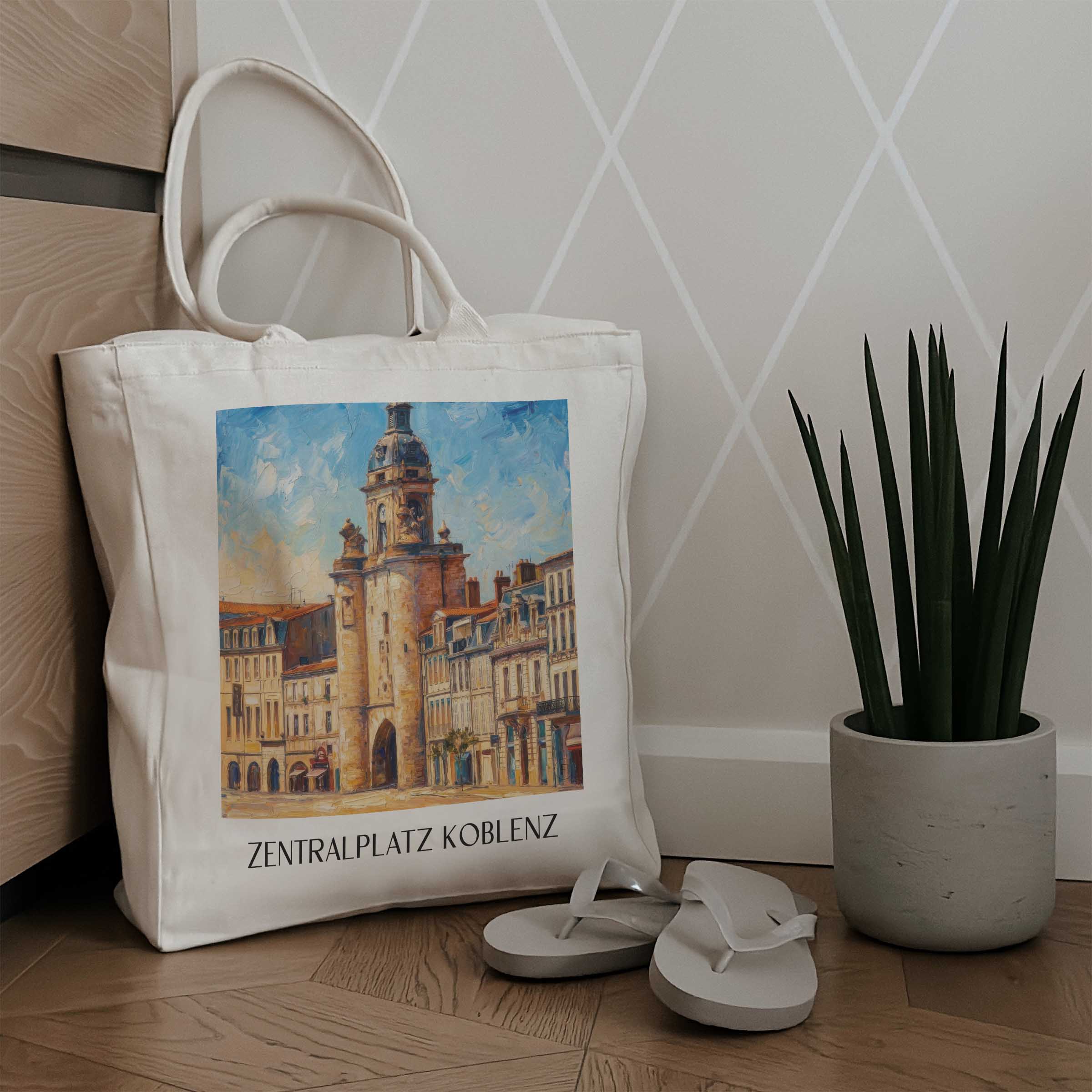 grosse-horloge-la-rochelle-frankreich-einkaufstasche-oil-painting-oelgemaelde