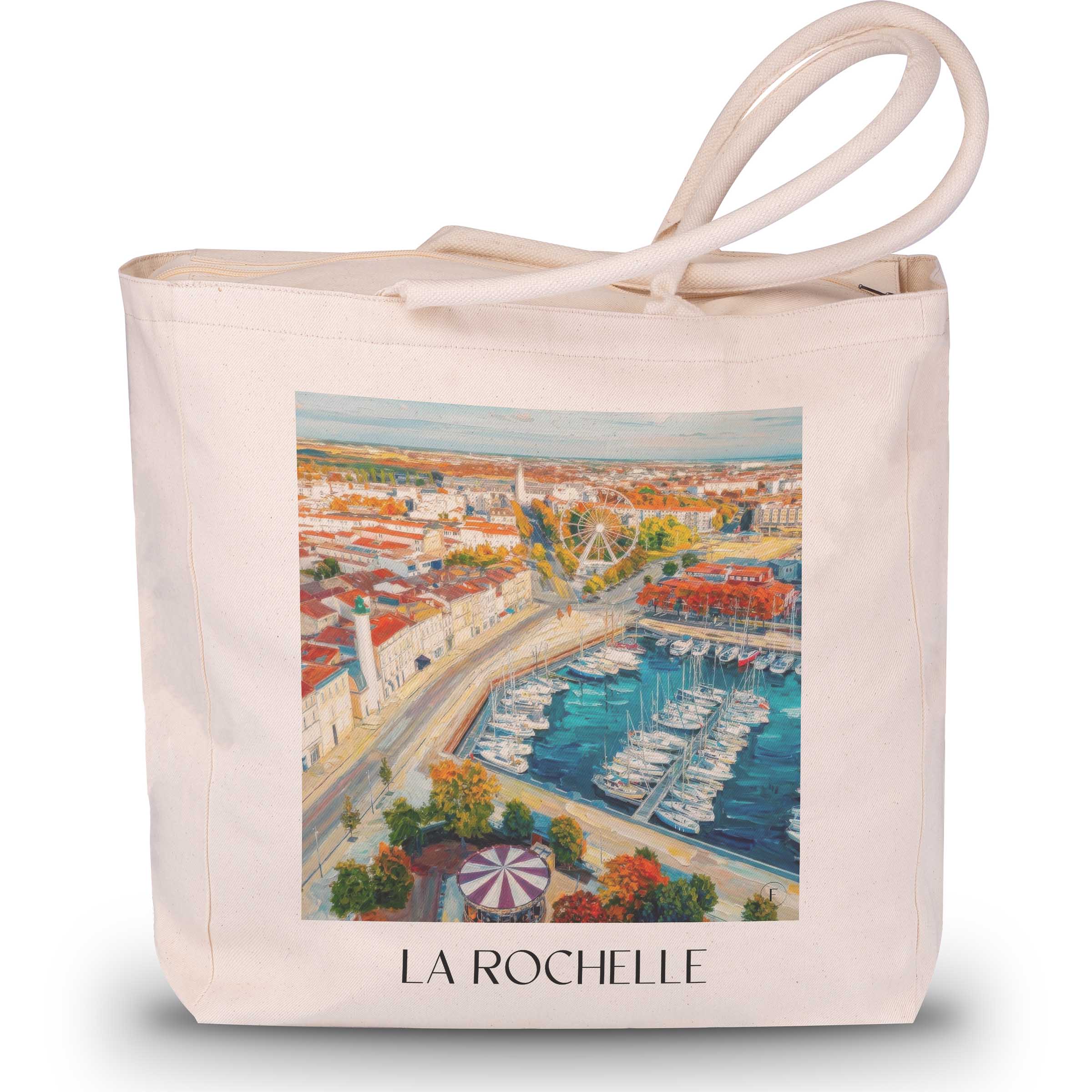 La Rochelle Shopping Tasche - Charente-Maritime - Frankreich Tote Bag - Einkaufstasche im Ölgemälde Stil