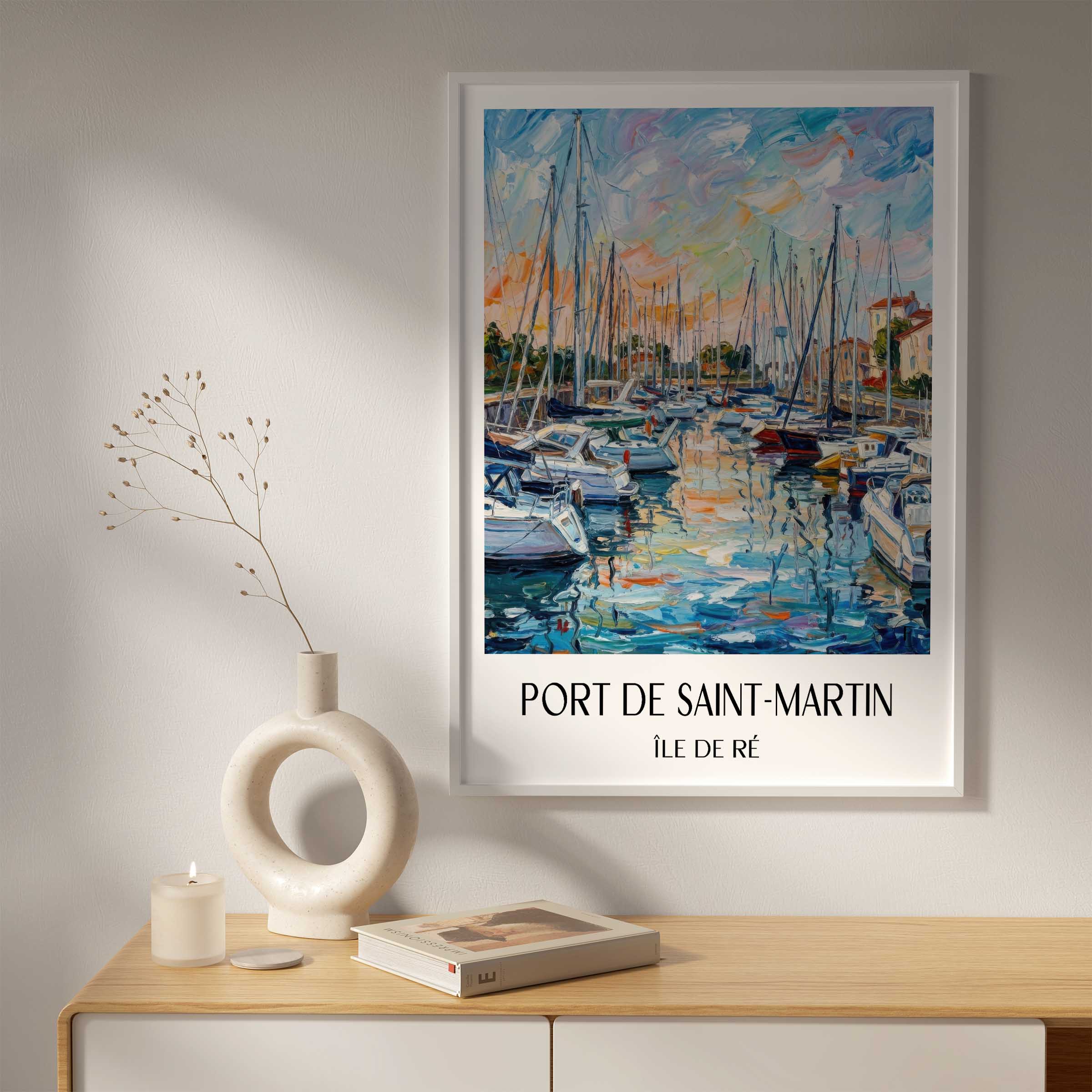 port-de-saint-martin-île-de-ré-frankreich-poster-oil-painting-oelgemaelde
