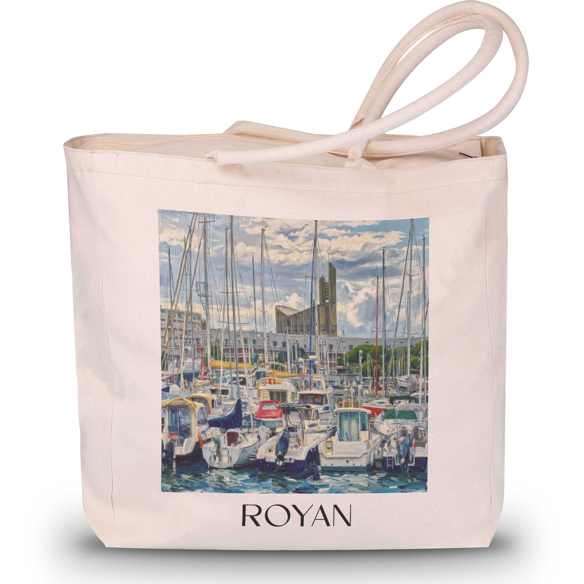 Royan Shopping Tasche - Côte de Beauté - Frankreich Tote Bag - Einkaufstasche im Ölgemälde Stil