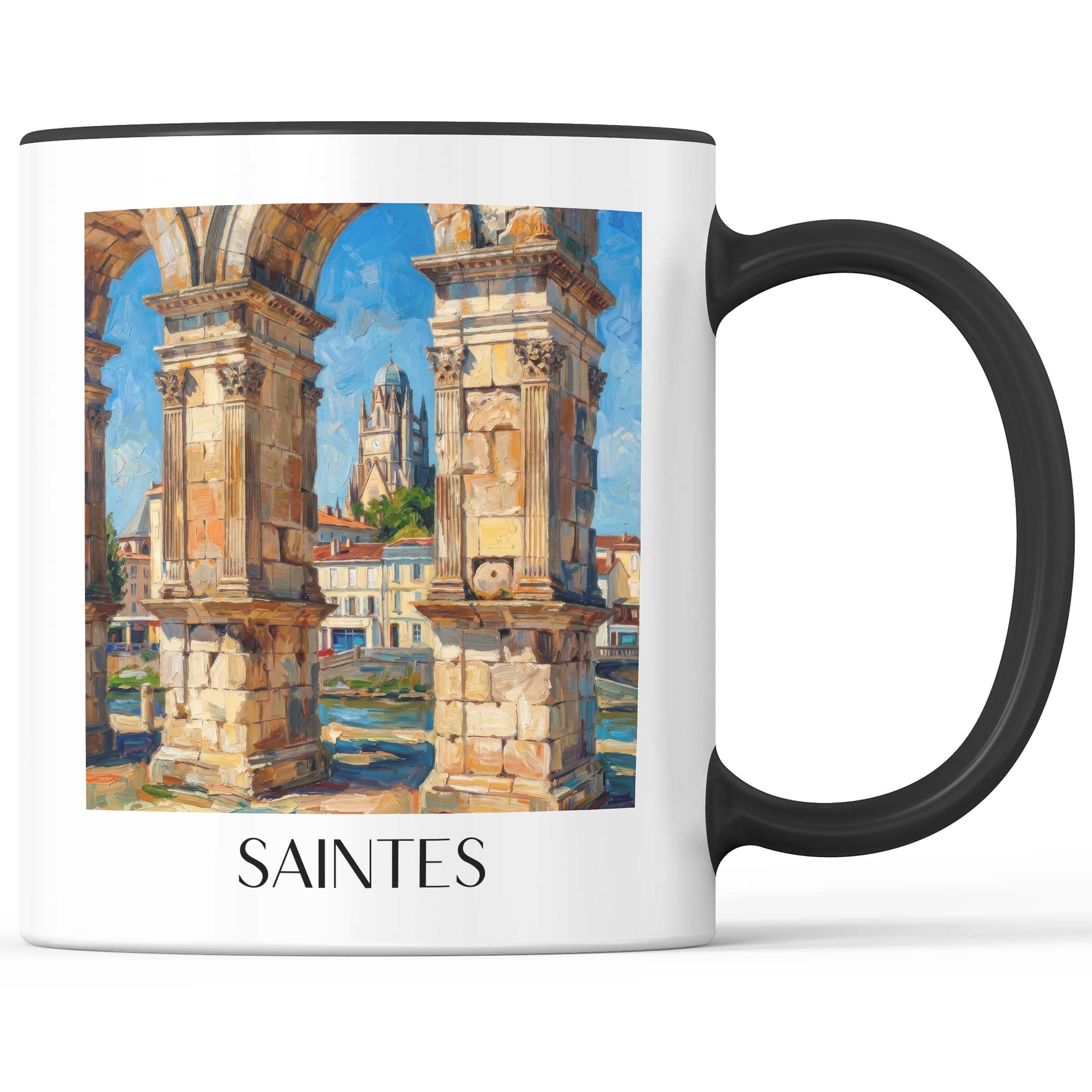 saintes-charente-maritime-frankreich-kaffeebecher-oil-painting-oelgemaelde