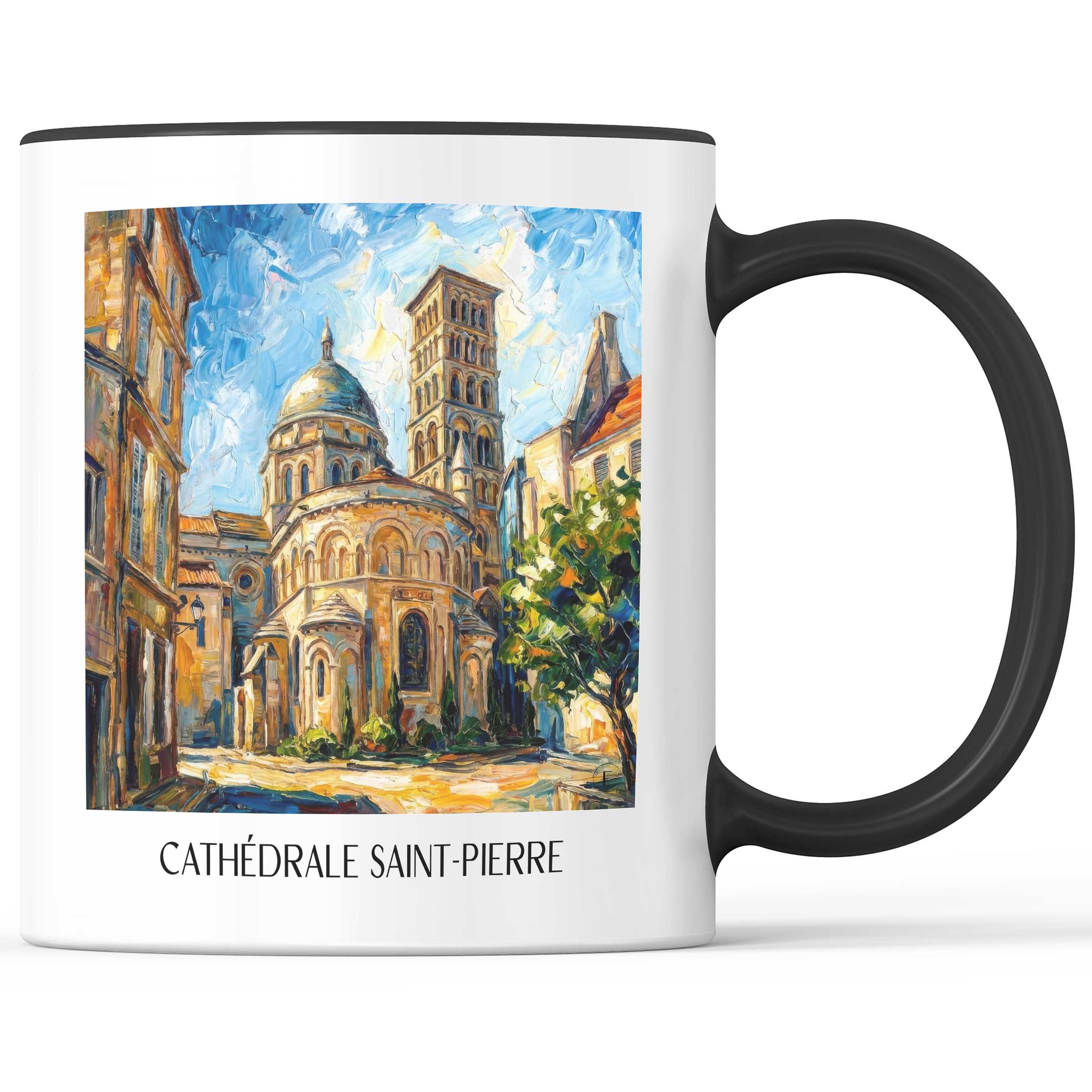 cathédrale-saint-pierre-angoulême-frankreich-kaffeebecher-oil-painting-oelgemaelde