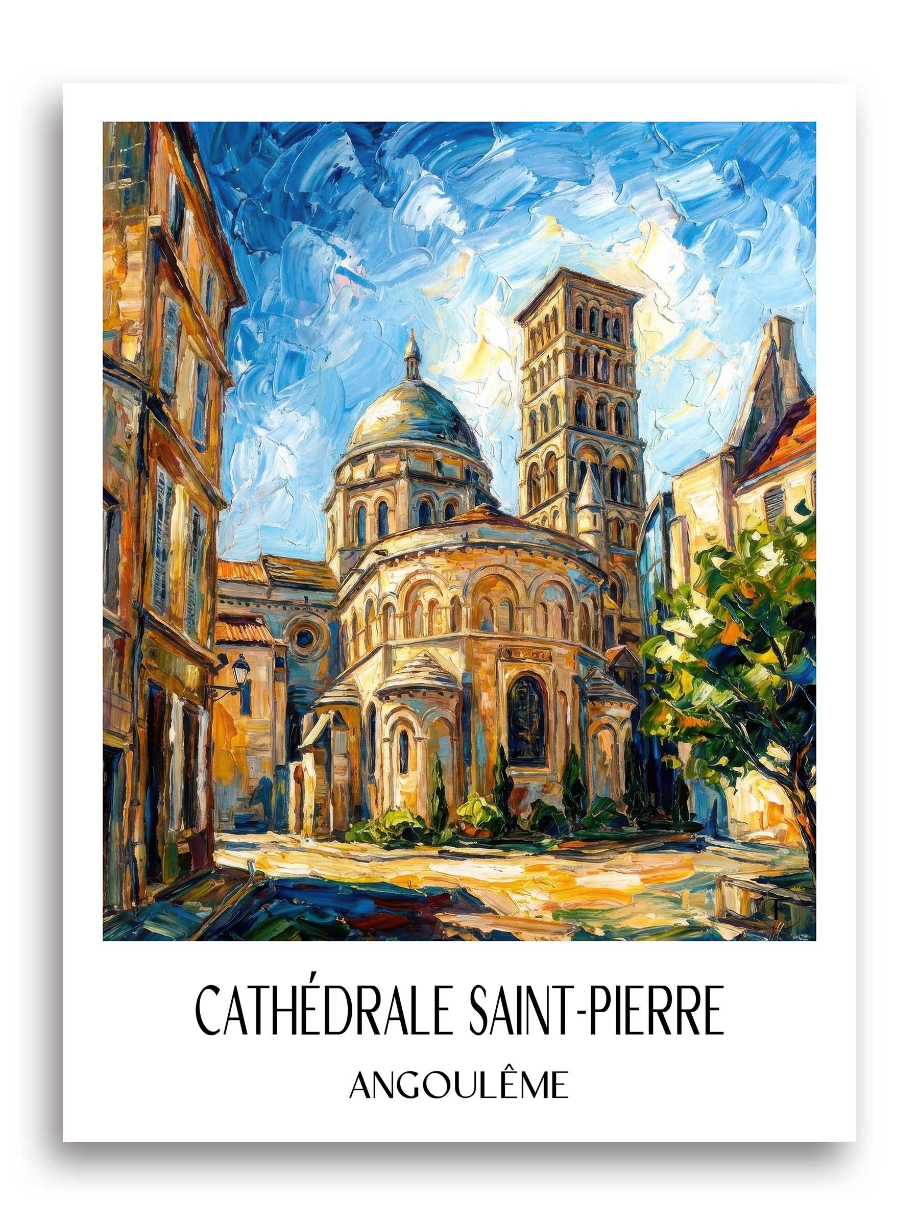 cathédrale-saint-pierre-angoulême-frankreich-poster-oil-painting-oelgemaelde