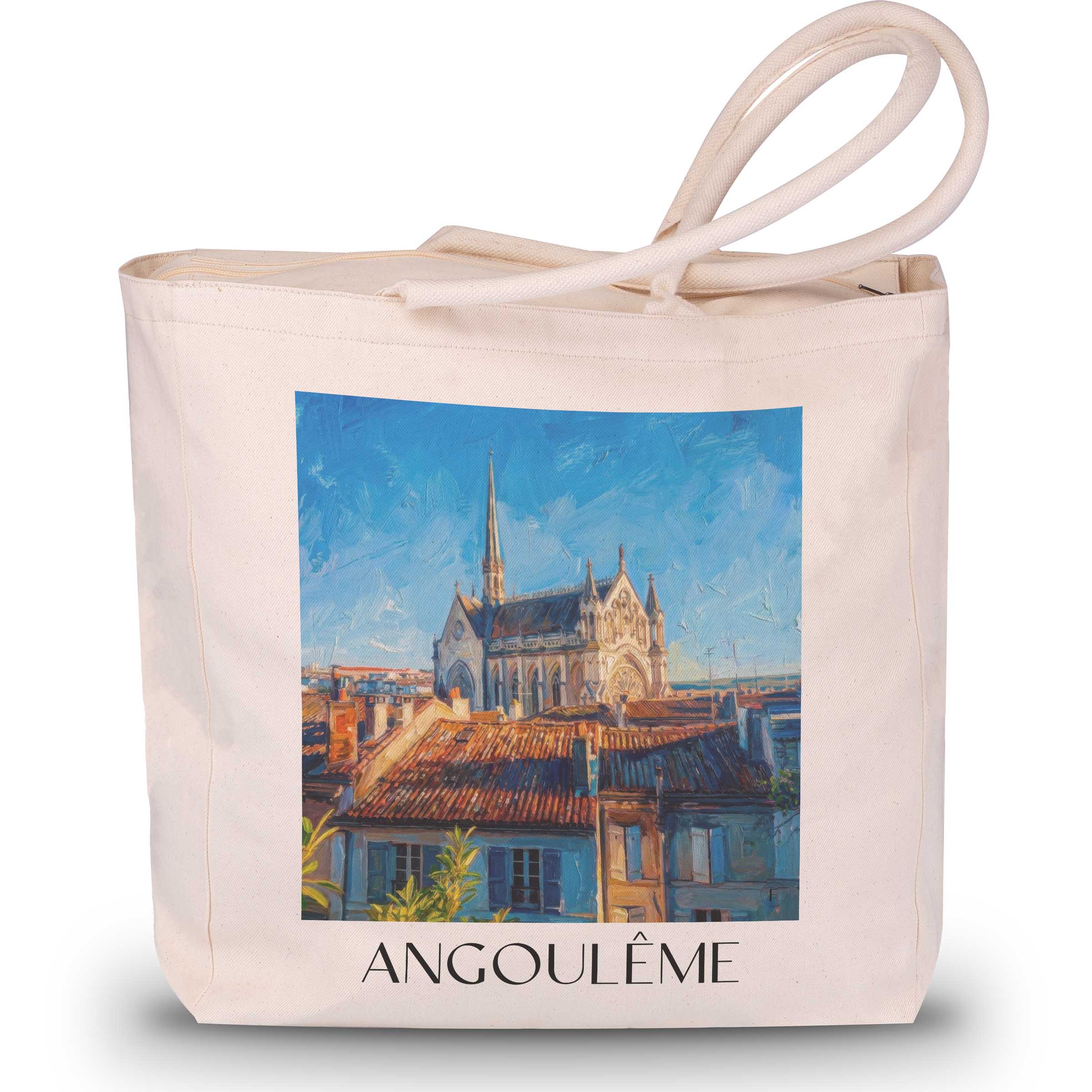 Angoulême Shopping Tasche - Charente - Frankreich Tote Bag - Einkaufstasche im Ölgemälde Stil