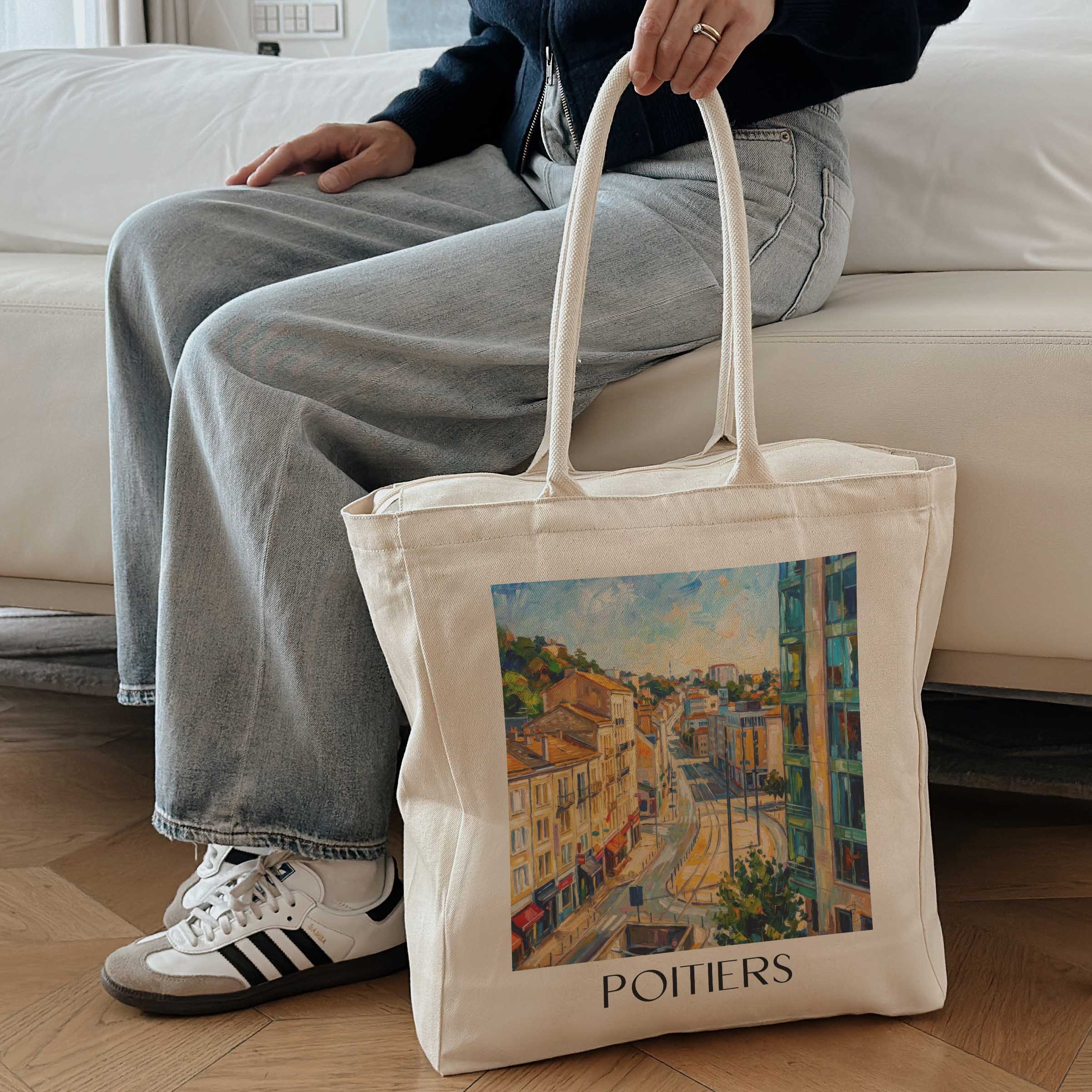 poitiers-vienne-frankreich-einkaufstasche-oil-painting-oelgemaelde