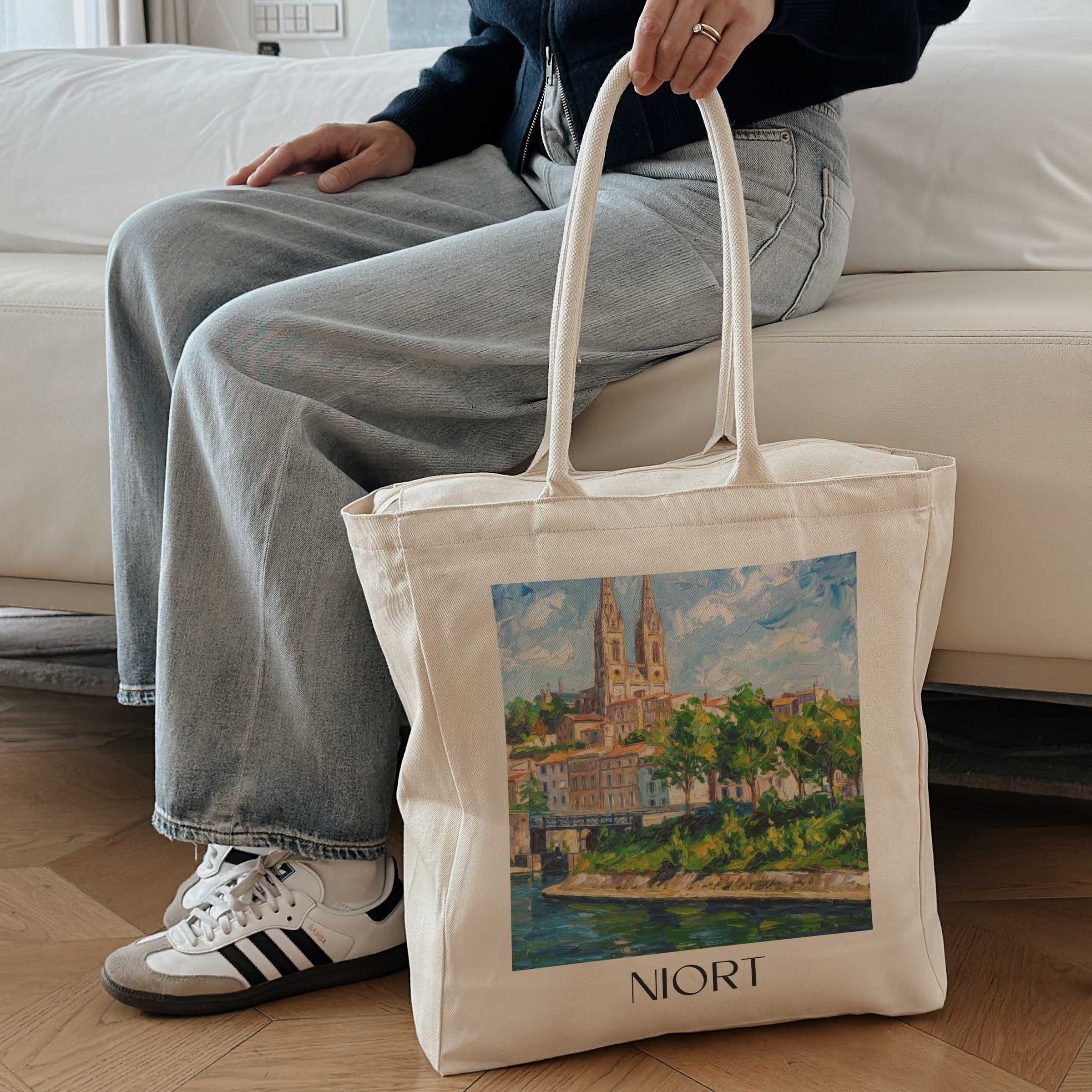 niort-deux-sèvres-frankreich-einkaufstasche-oil-painting-oelgemaelde