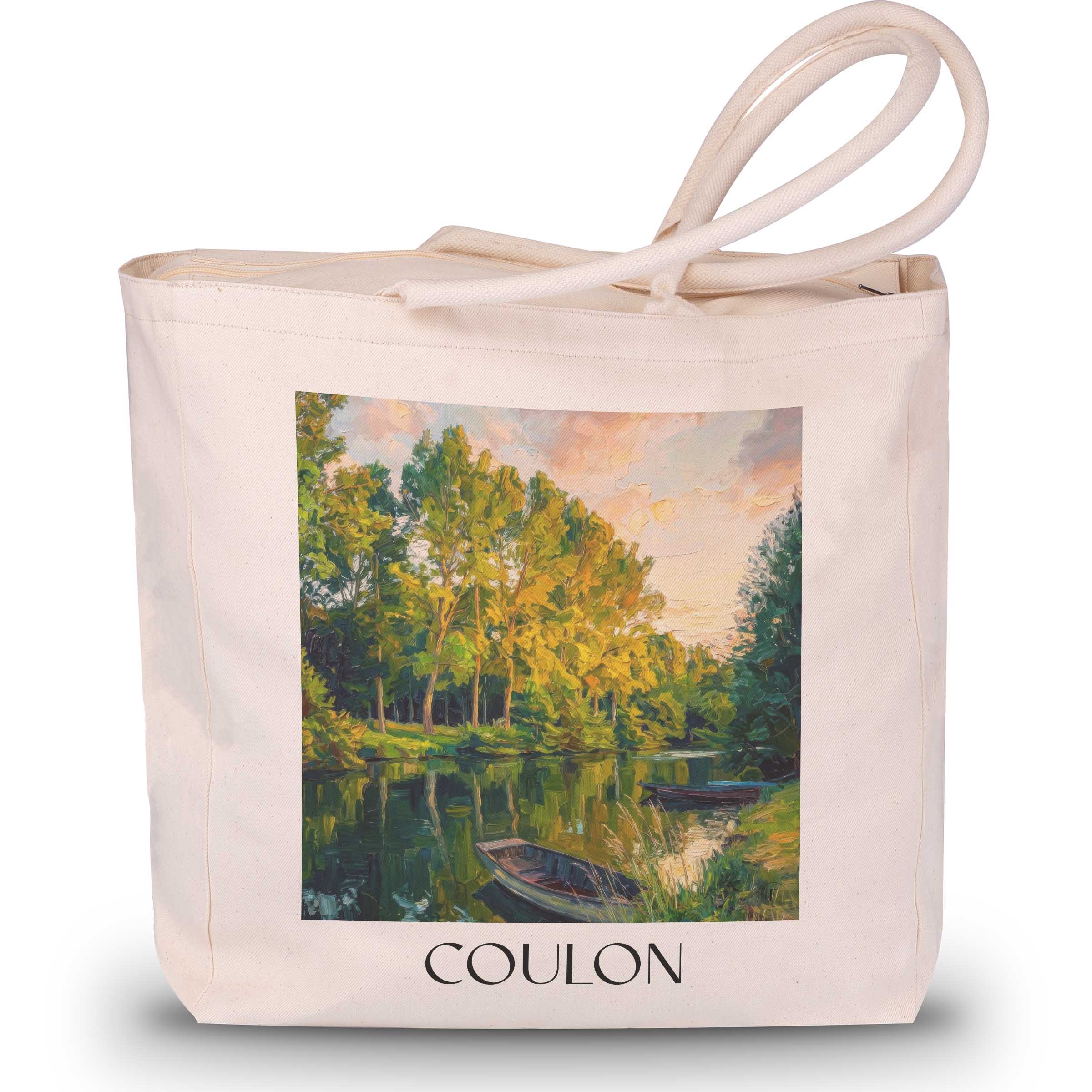 coulon-marais-poitevin-frankreich-einkaufstasche-oil-painting-oelgemaelde