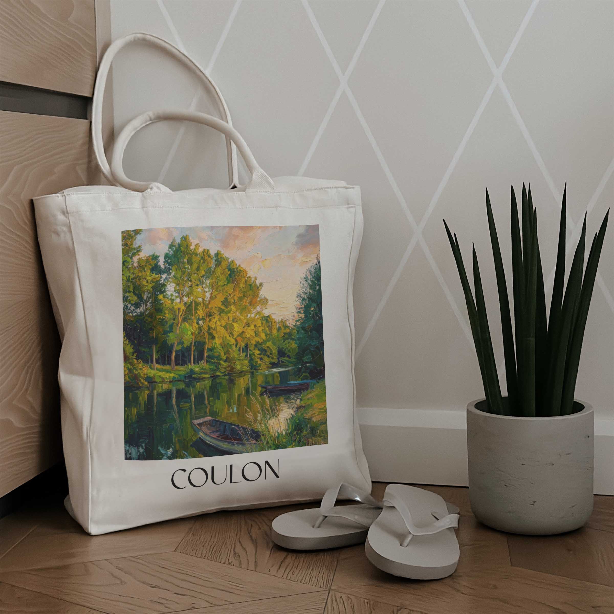 coulon-marais-poitevin-frankreich-einkaufstasche-oil-painting-oelgemaelde