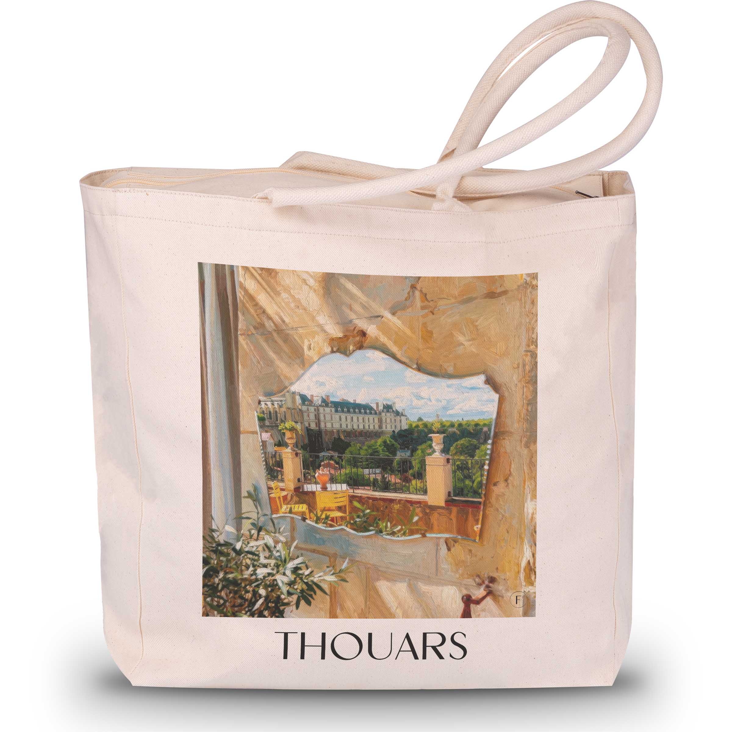 thouars-deux-sèvres-frankreich-einkaufstasche-oil-painting-oelgemaelde