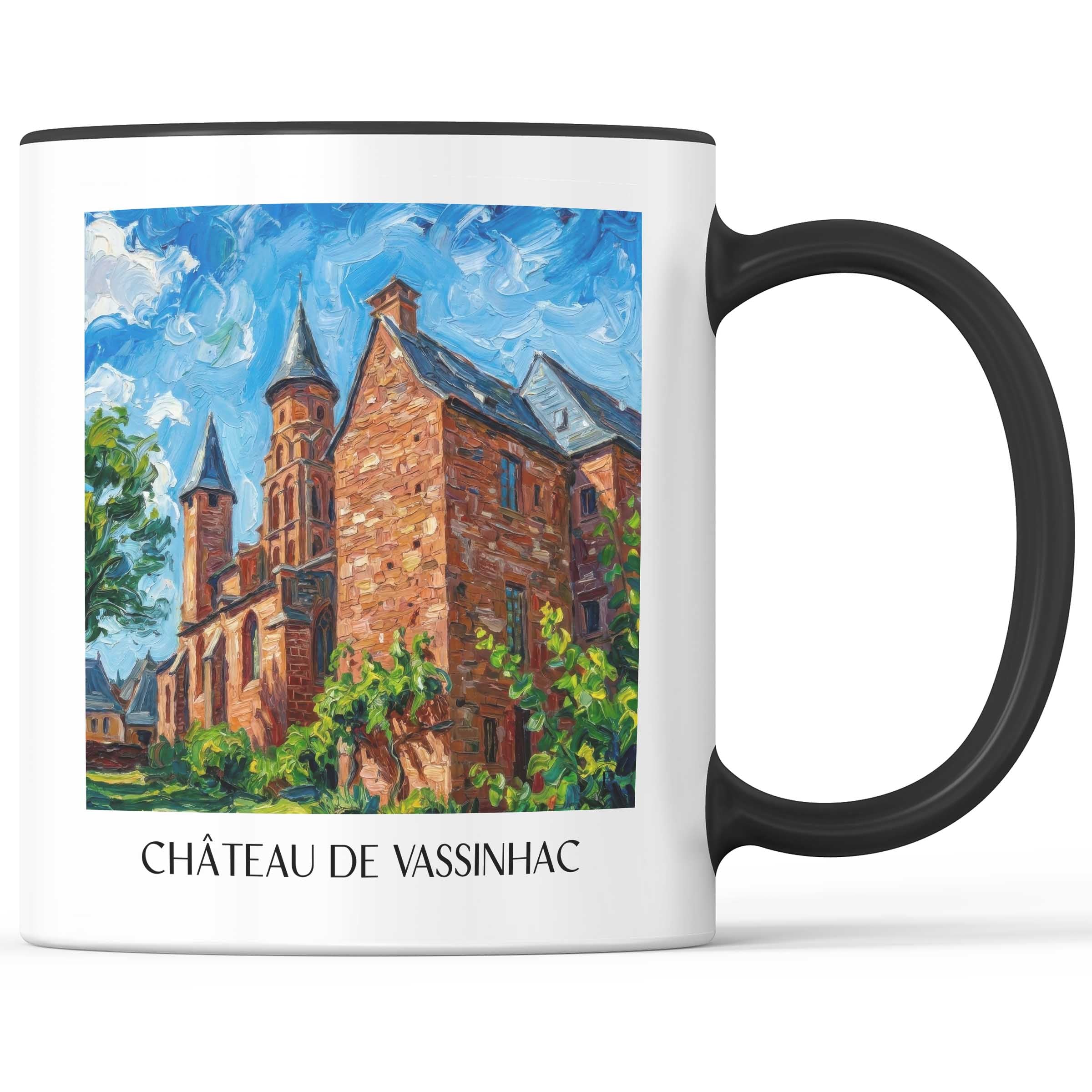 château-de-vassinhac-collonges-la-rouge-frankreich-kaffeebecher-oil-painting-oelgemaelde