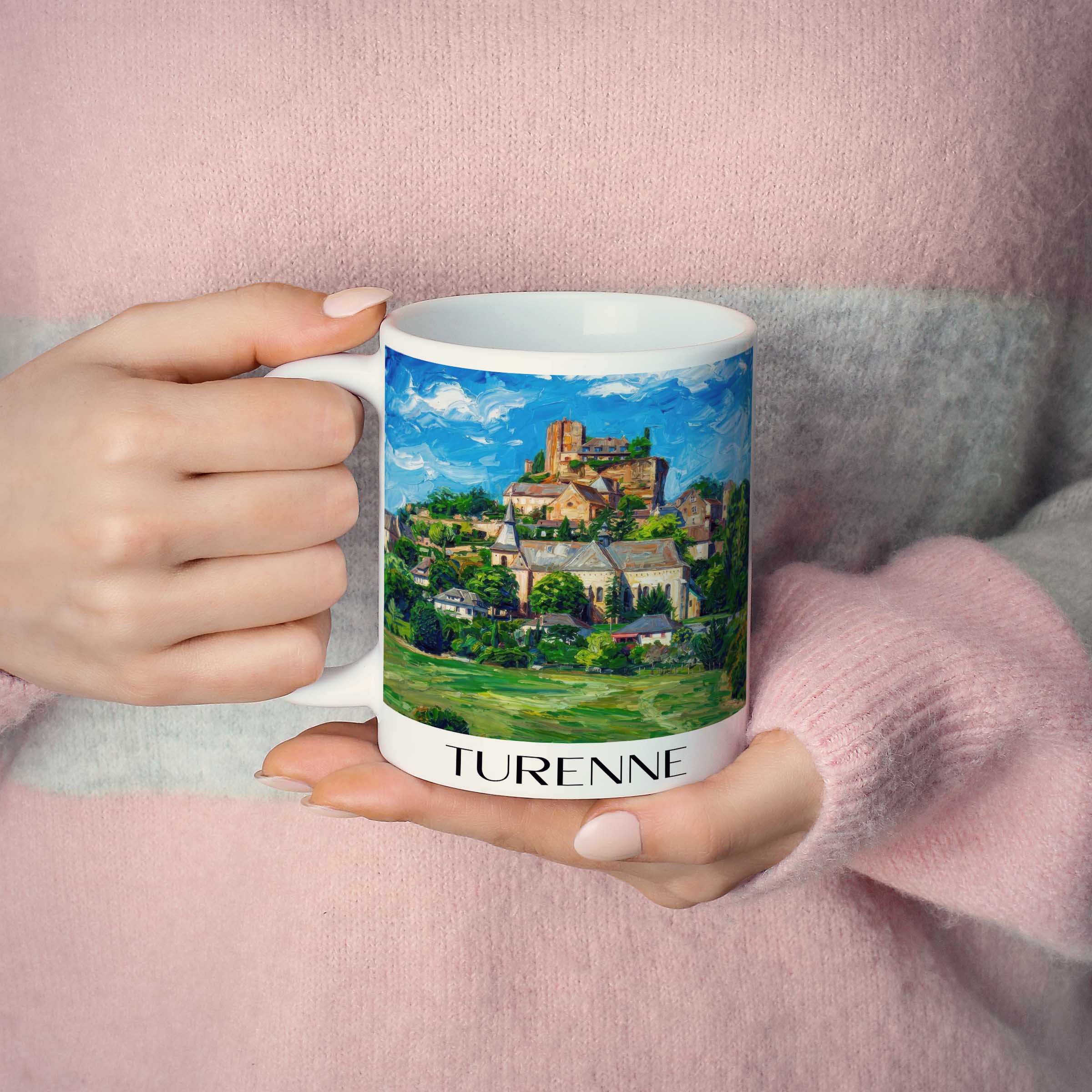turenne-corrèze-frankreich-kaffeebecher-oil-painting-oelgemaelde
