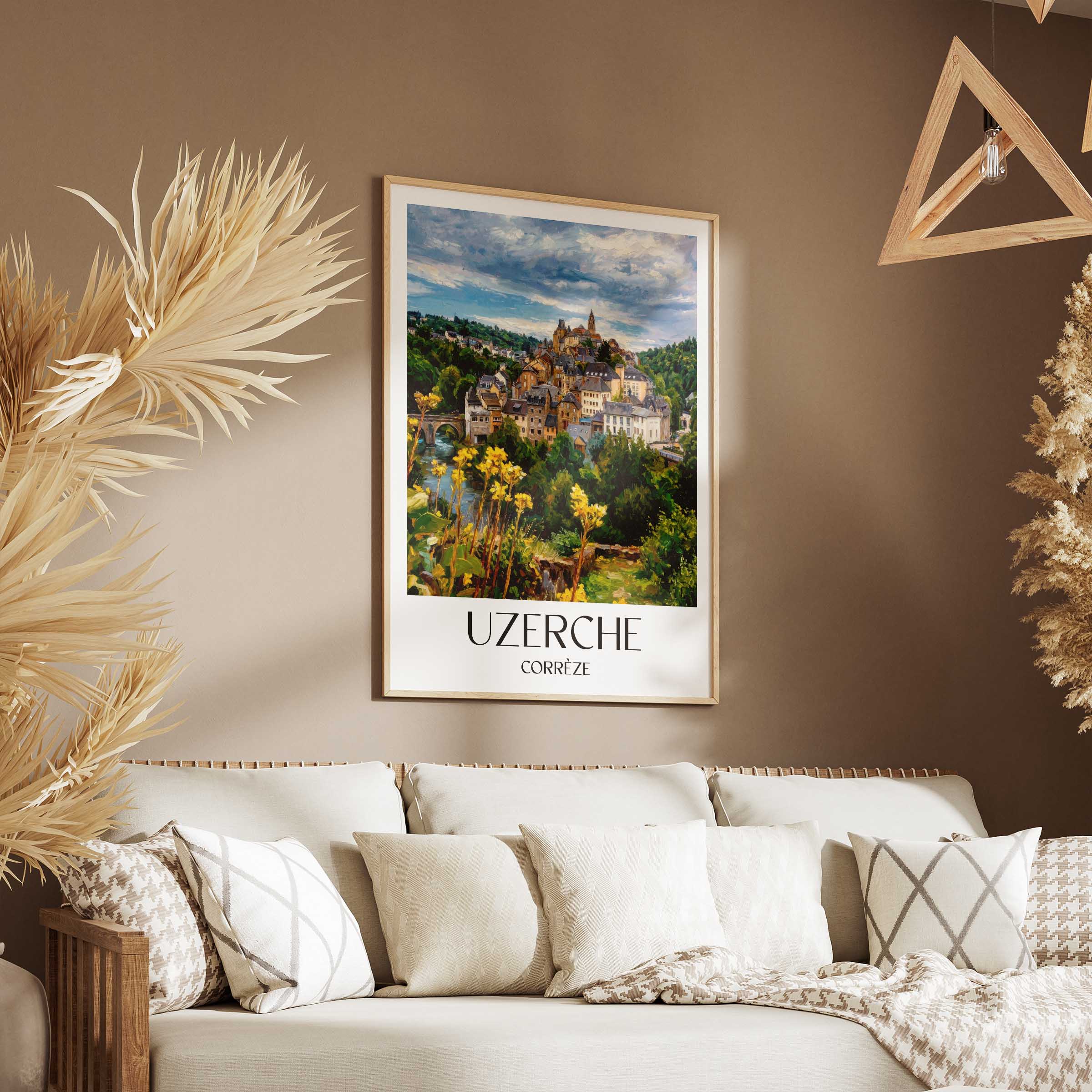 uzerche-corrèze-frankreich-poster-oil-painting-oelgemaelde