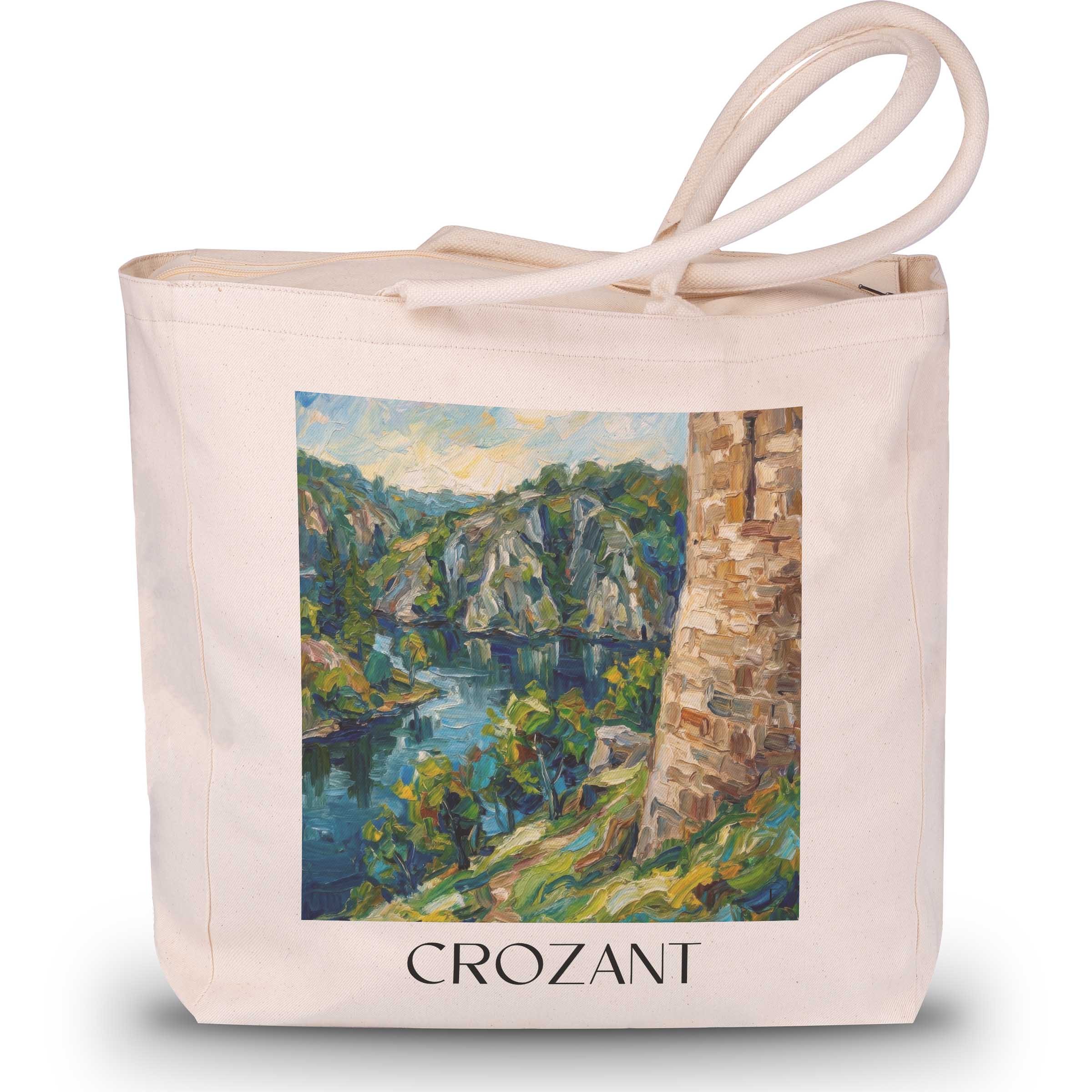 crozant-creuse-frankreich-einkaufstasche-oil-painting-oelgemaelde