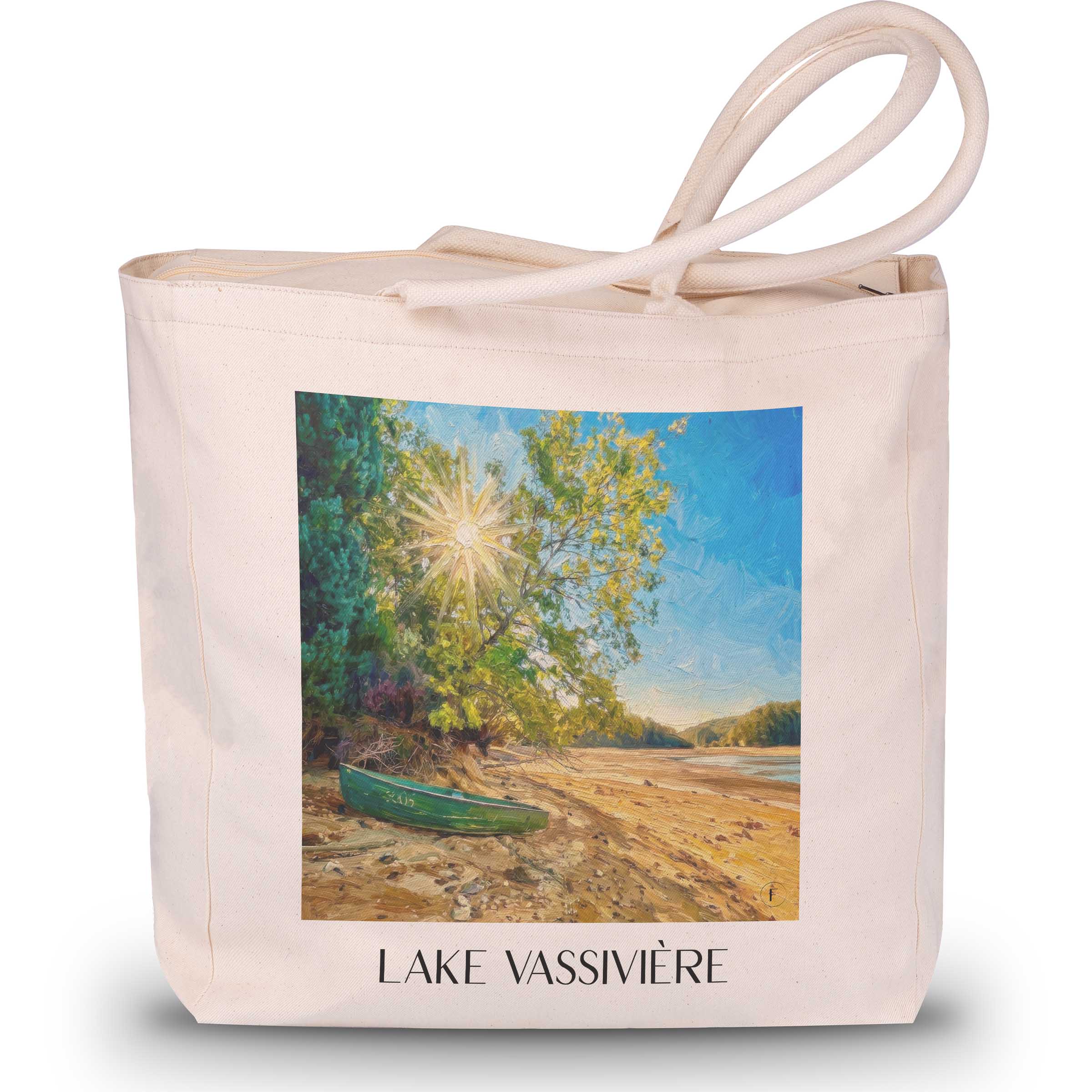 Lac de Vassivière Shopping Tasche - Creuse - Frankreich Tote Bag - Einkaufstasche im Ölgemälde Stil