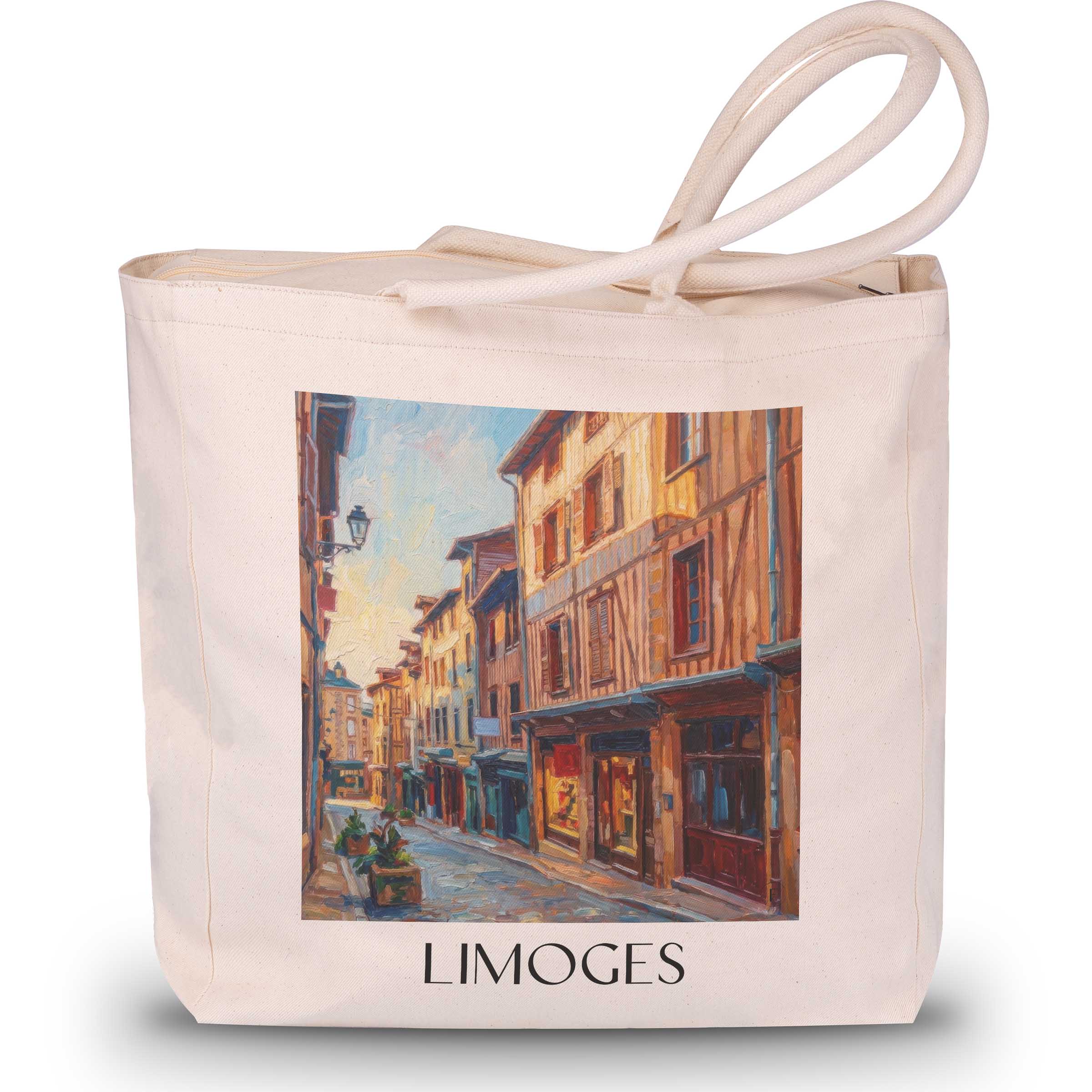Limoges Shopping Tasche - Haute-Vienne - Frankreich Tote Bag - Einkaufstasche im Ölgemälde Stil