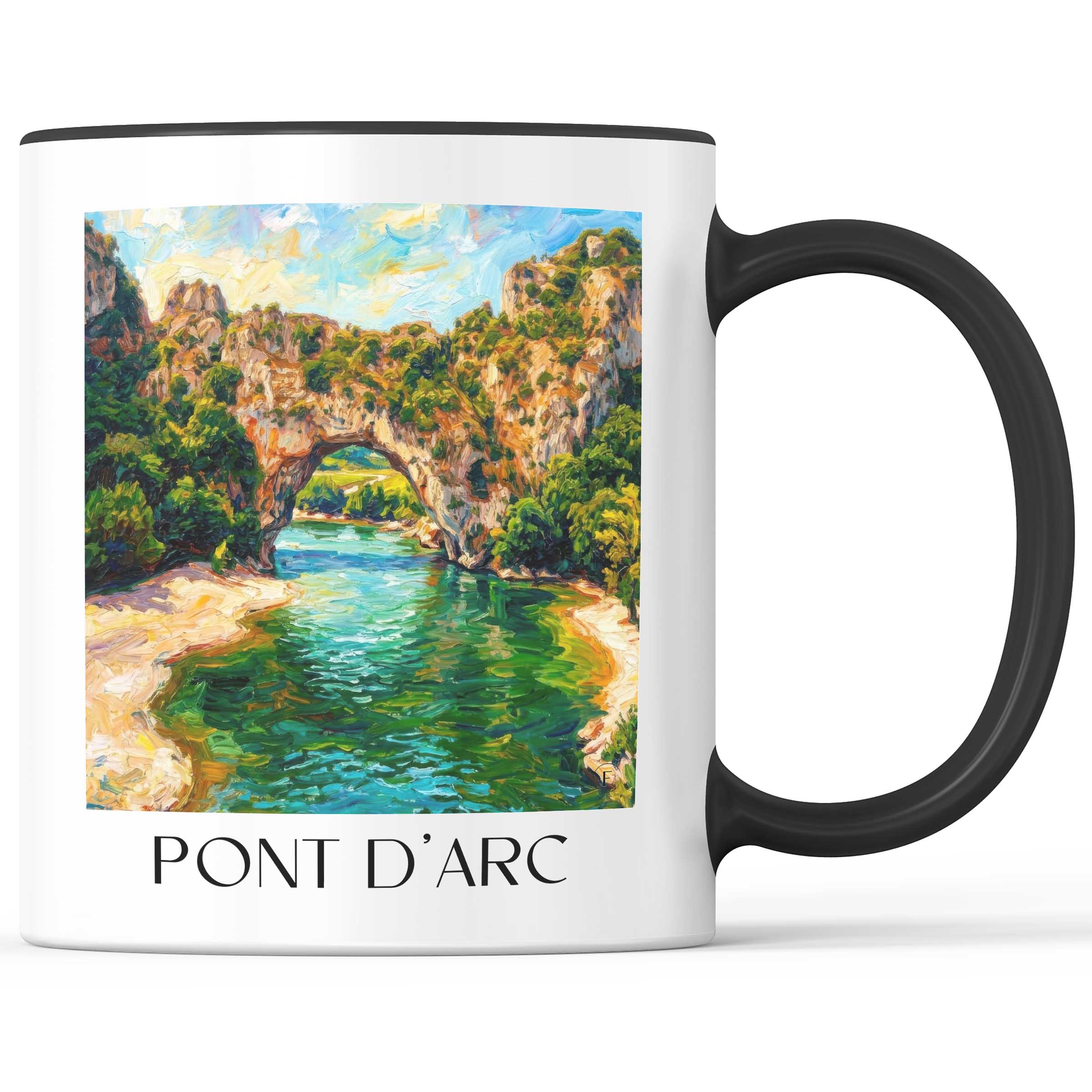 pont-d'arc-gorges-de-l'ardèche-frankreich-kaffeebecher-oil-painting-oelgemaelde