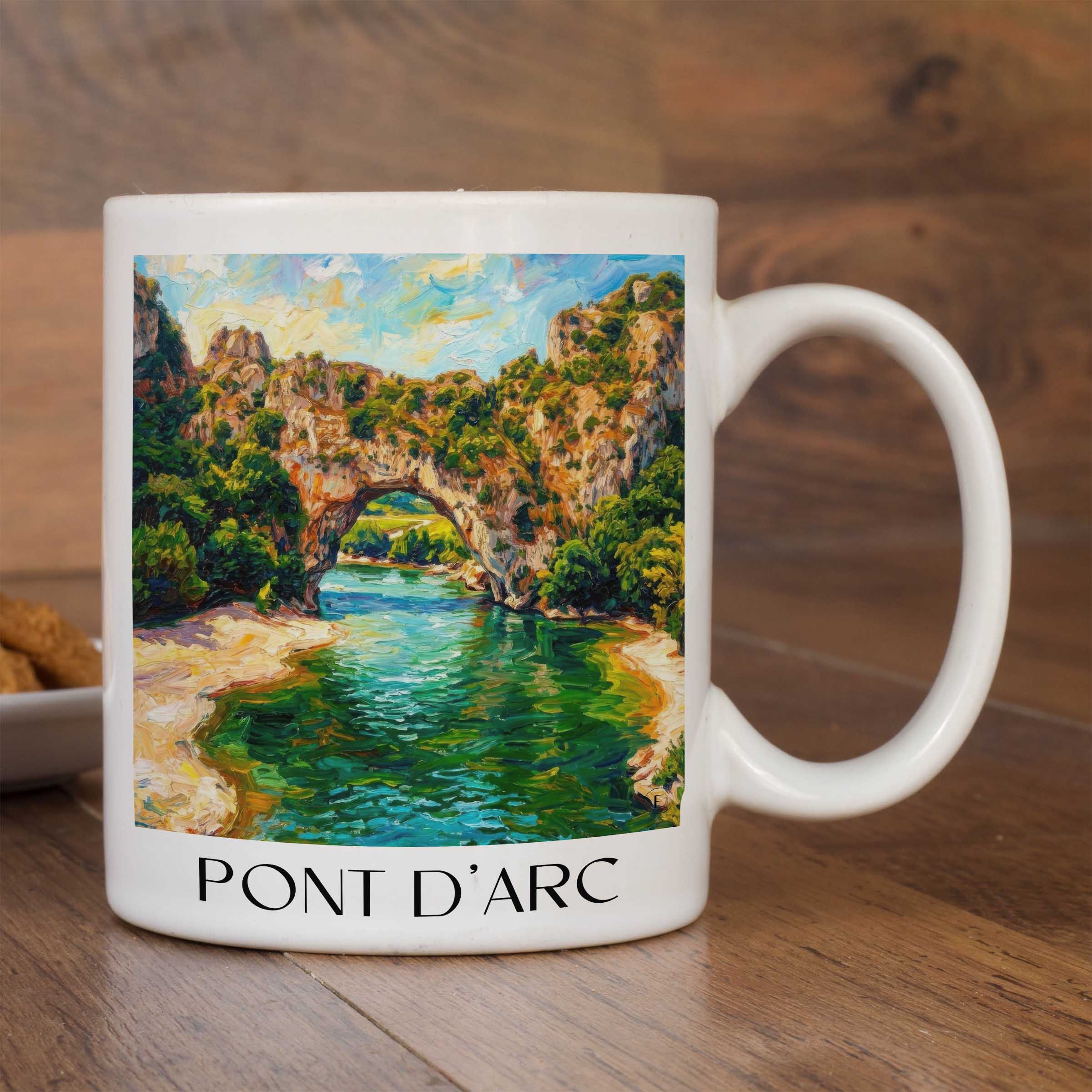 pont-d'arc-gorges-de-l'ardèche-frankreich-kaffeebecher-oil-painting-oelgemaelde