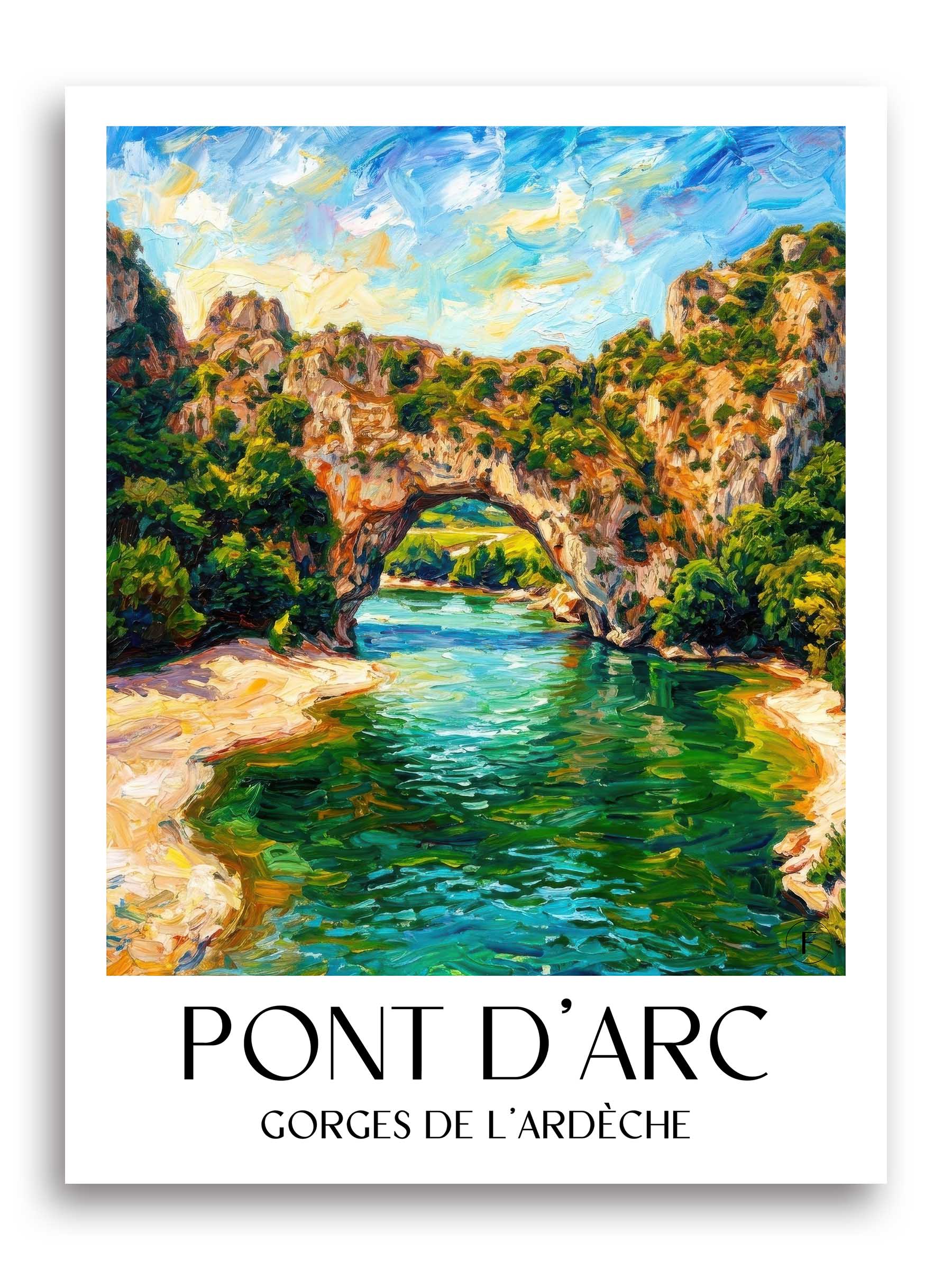 pont-d'arc-gorges-de-l'ardèche-frankreich-poster-oil-painting-oelgemaelde