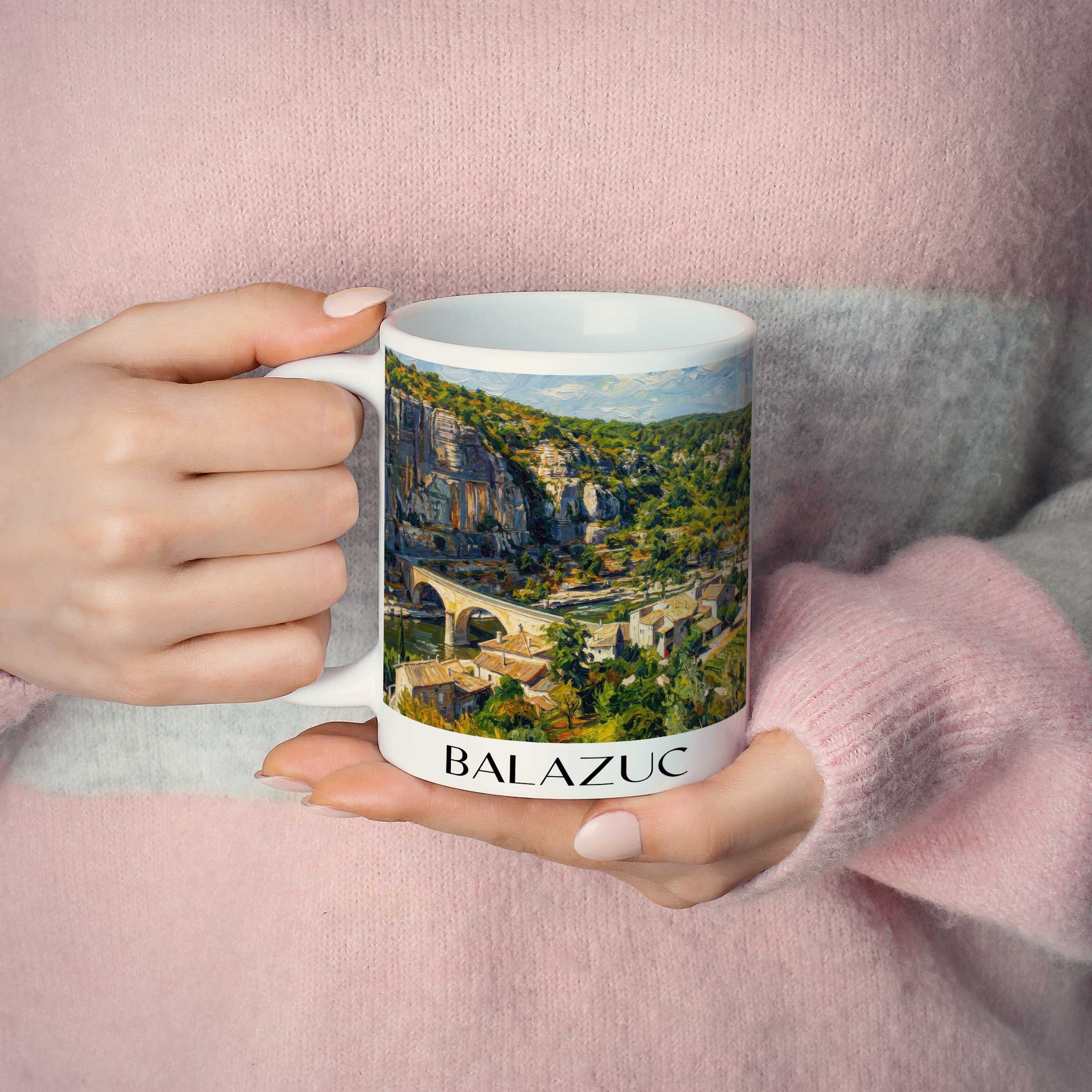 balazuc-vallée-de-l'ardèche-frankreich-kaffeebecher-oil-painting-oelgemaelde