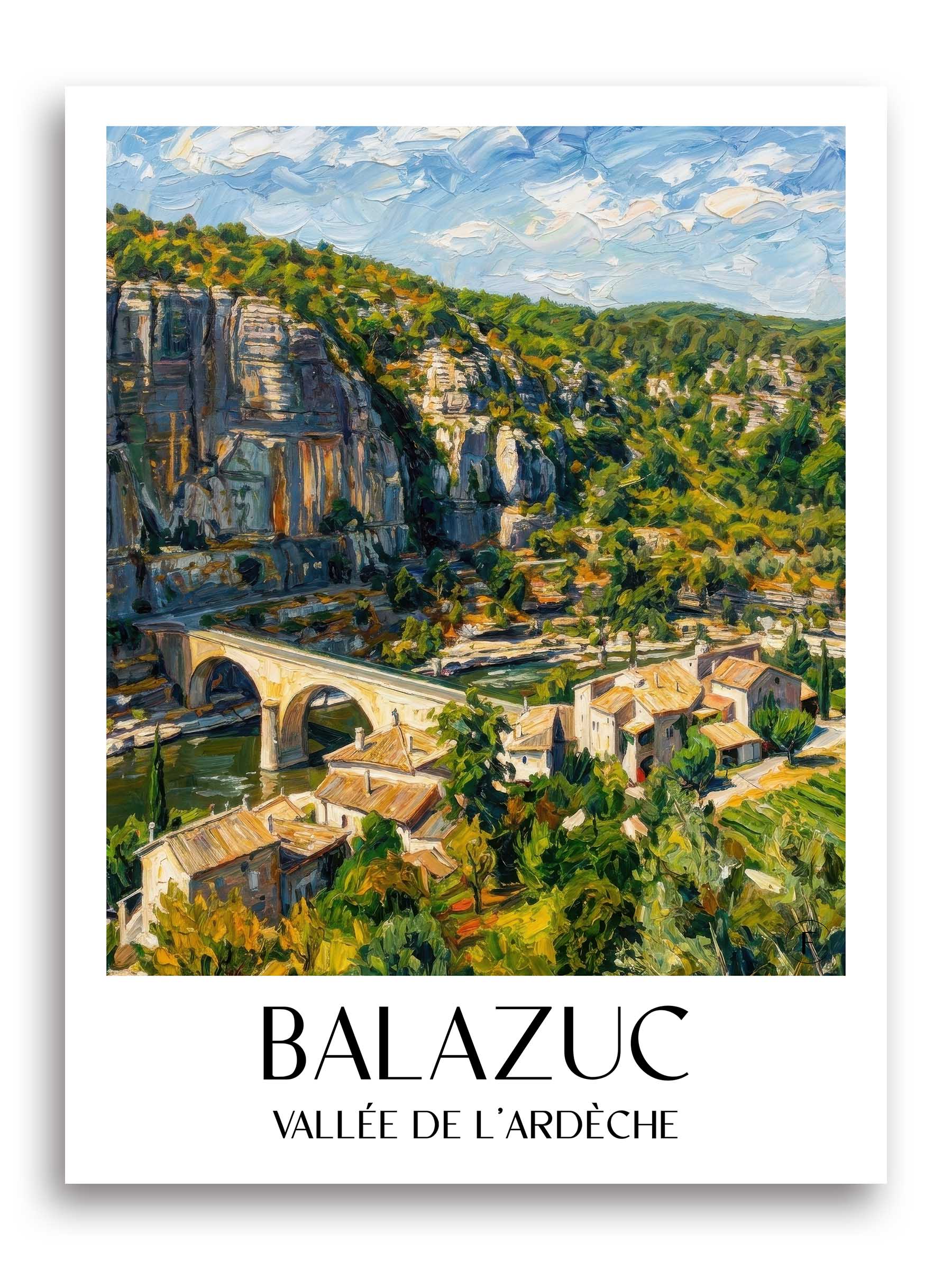 balazuc-vallée-de-l'ardèche-frankreich-poster-oil-painting-oelgemaelde