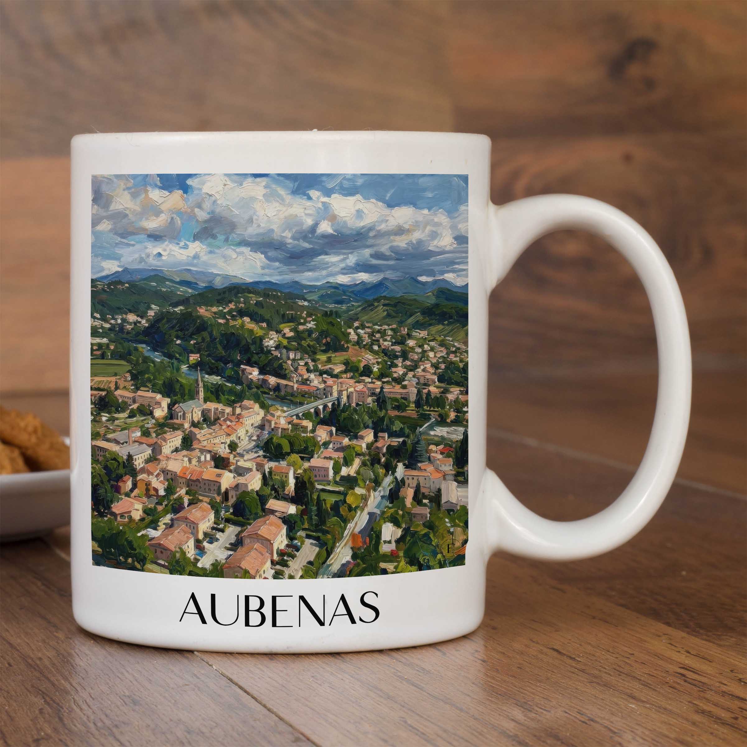 aubenas-ardèche-frankreich-kaffeebecher-oil-painting-oelgemaelde