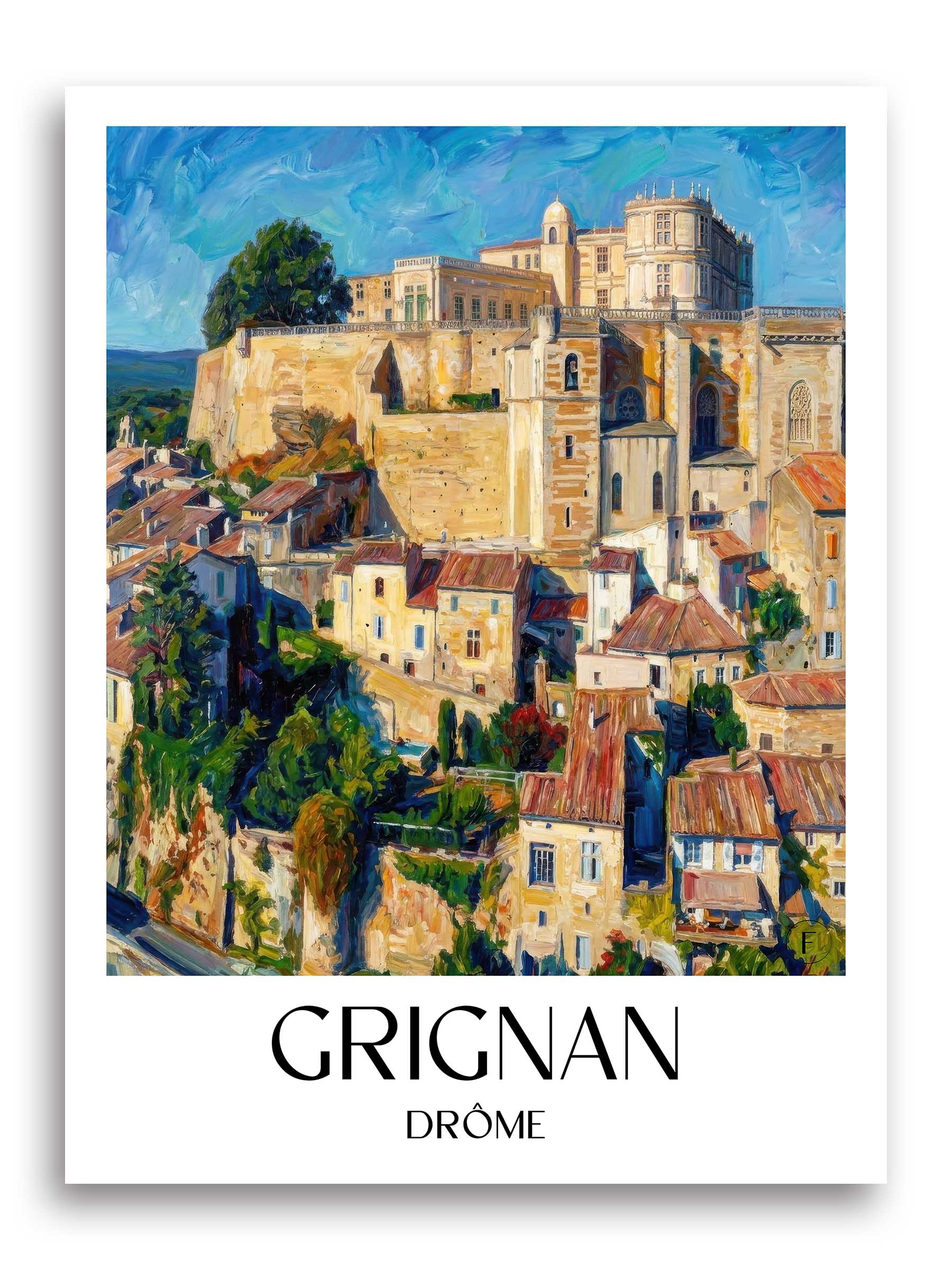 grignan-drôme-frankreich-poster-oil-painting-oelgemaelde