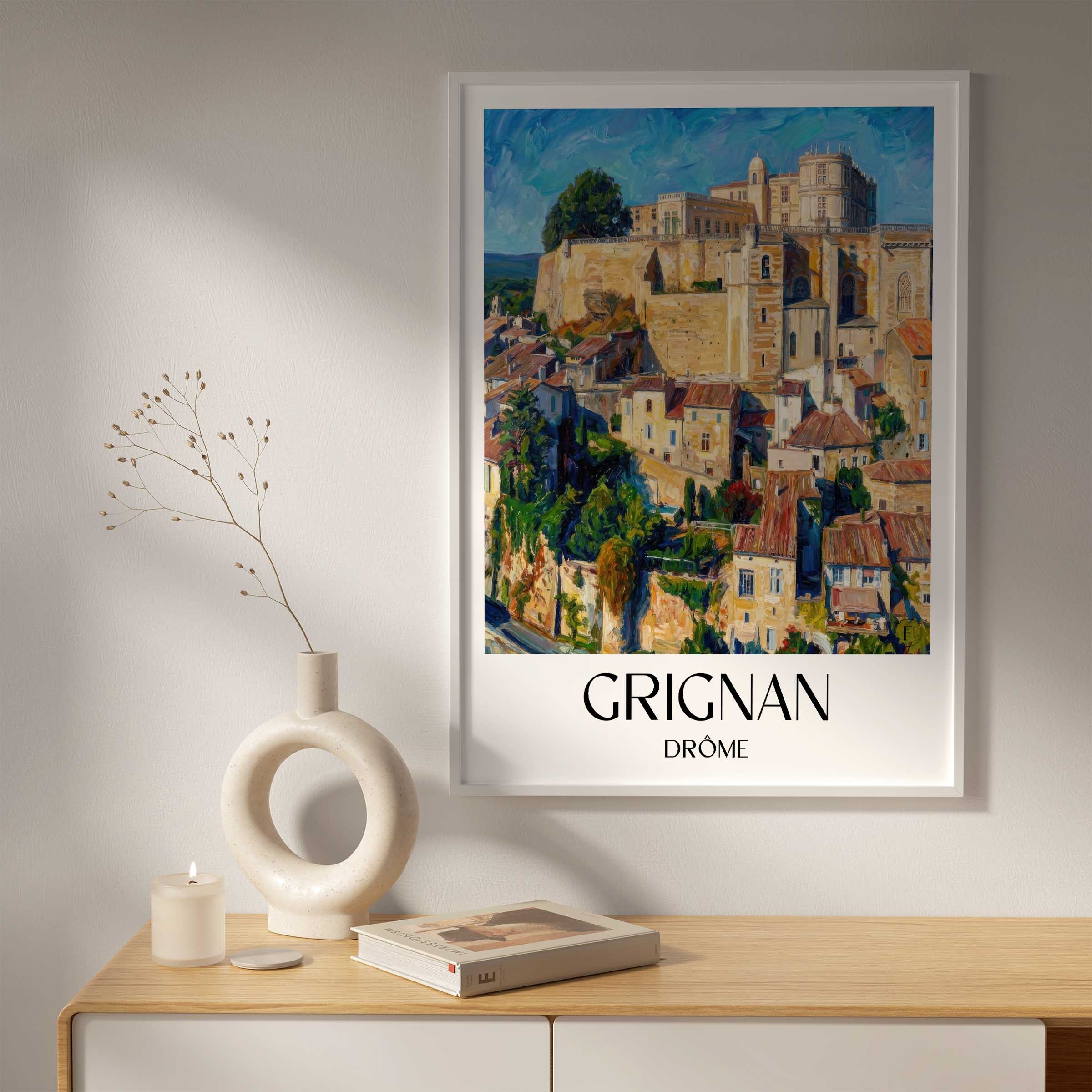 grignan-drôme-frankreich-poster-oil-painting-oelgemaelde