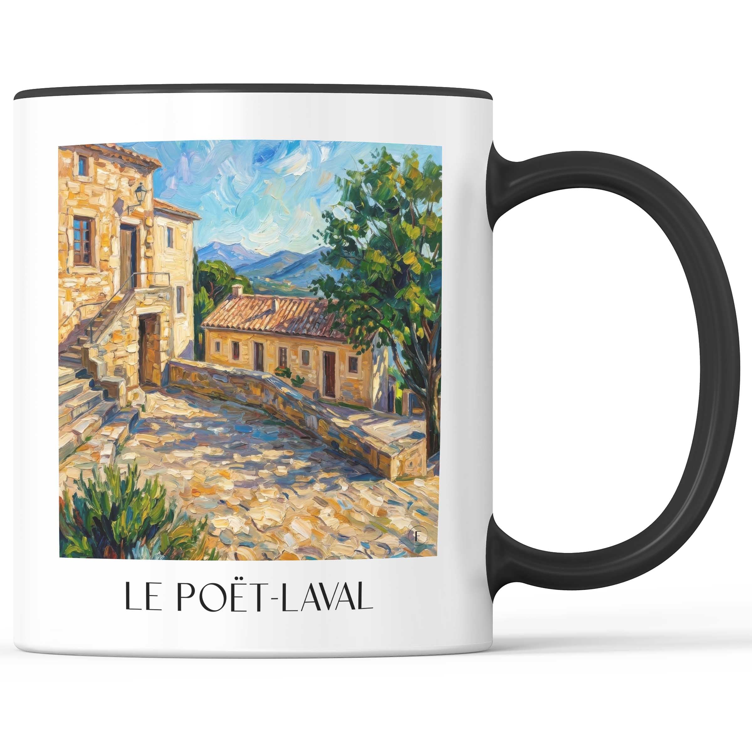 le-poët-laval-drôme-frankreich-kaffeebecher-oil-painting-oelgemaelde