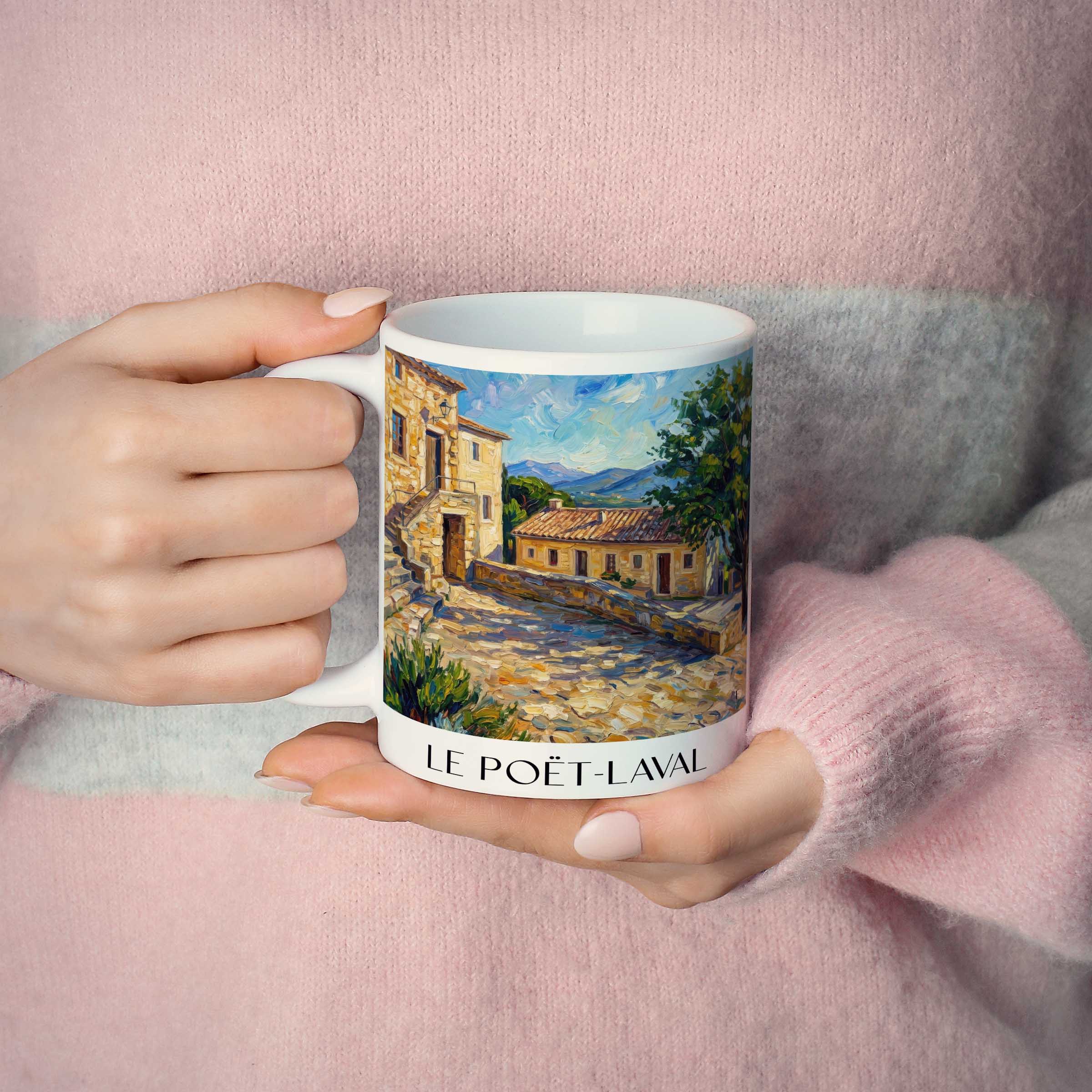 le-poët-laval-drôme-frankreich-kaffeebecher-oil-painting-oelgemaelde