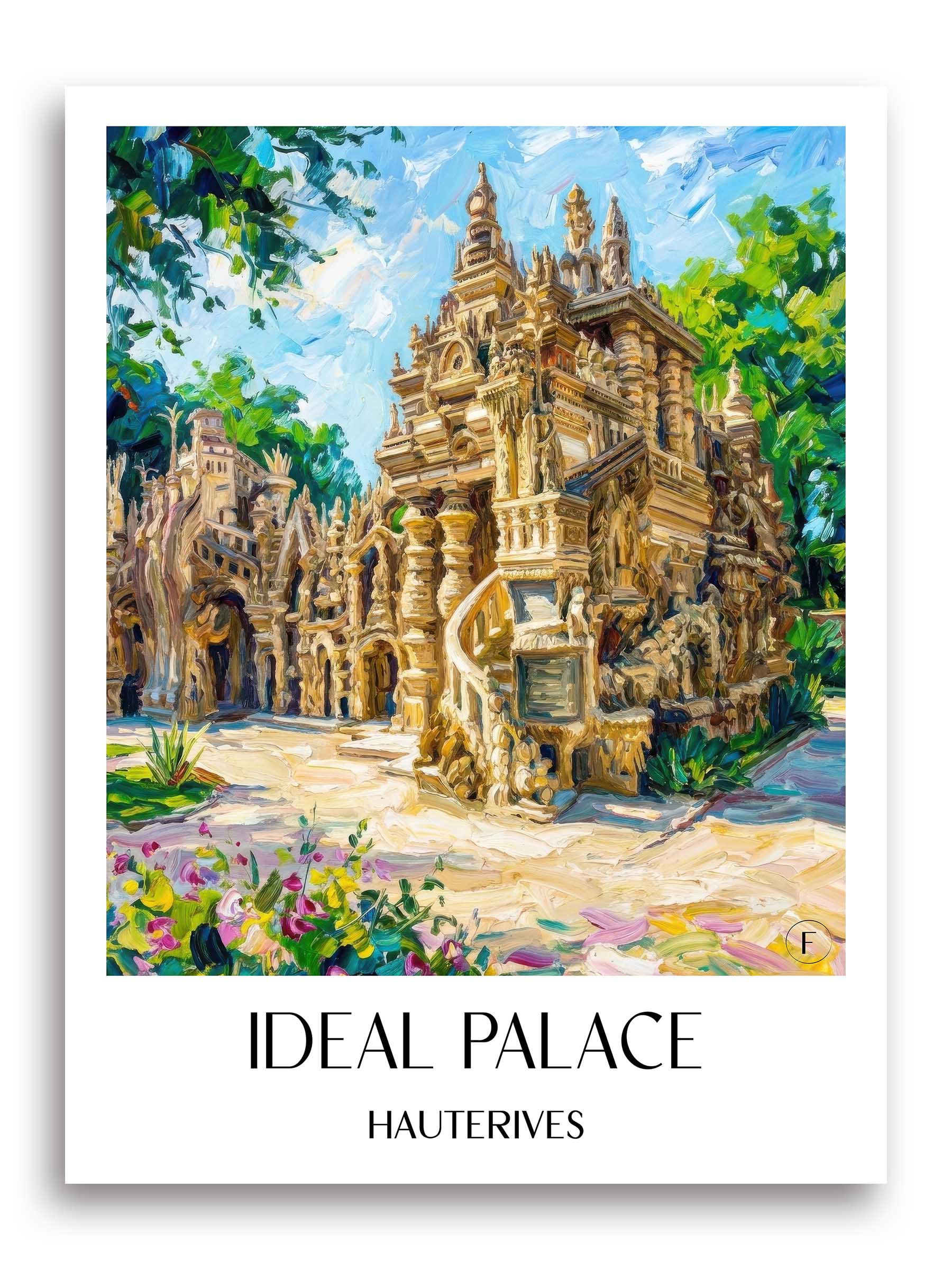 Palais Idéal Poster - Hauterives - Frankreich Kunstdruck - Ölgemälde von A4 bis A1