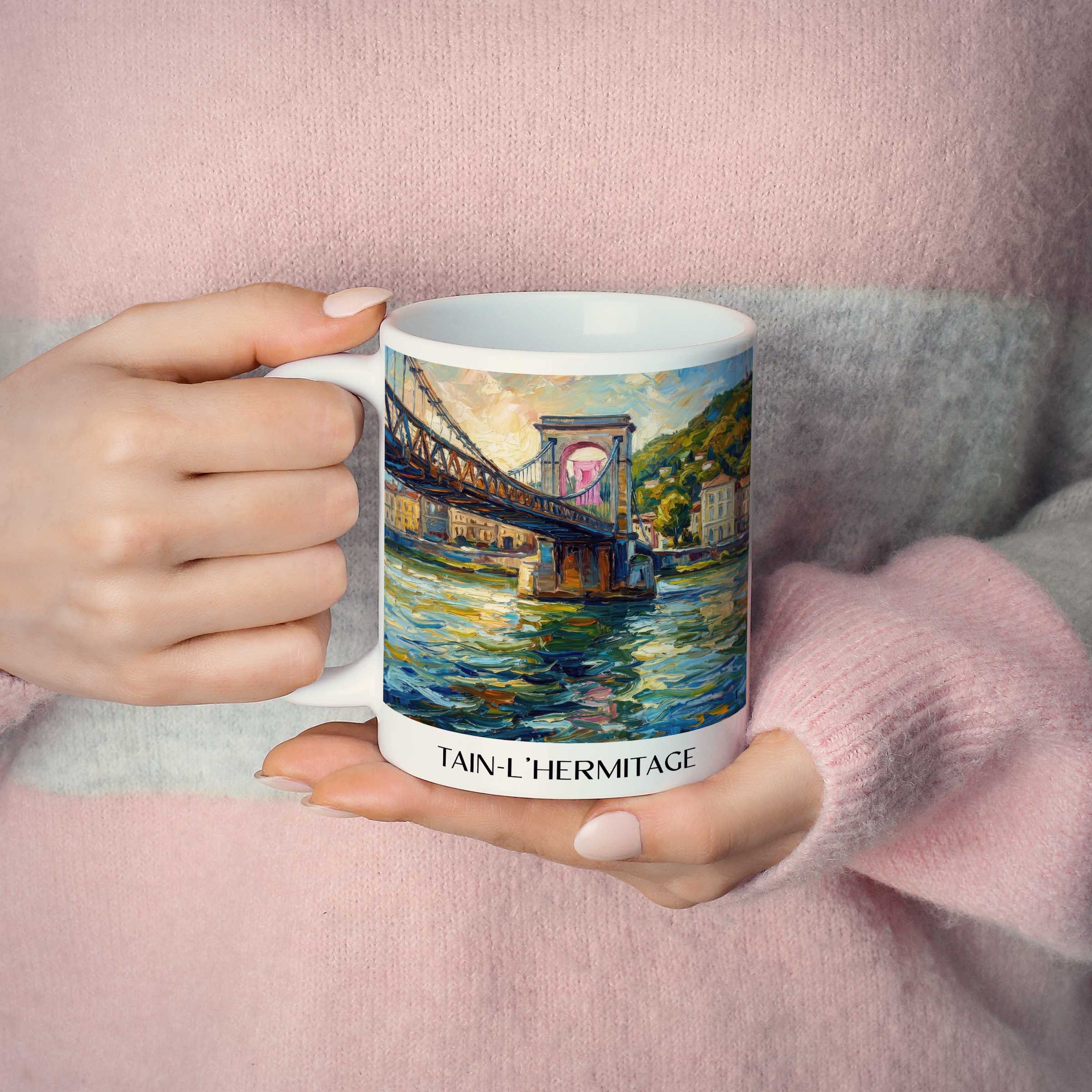 tain-l'hermitage-vallée-du-rhône-frankreich-kaffeebecher-oil-painting-oelgemaelde