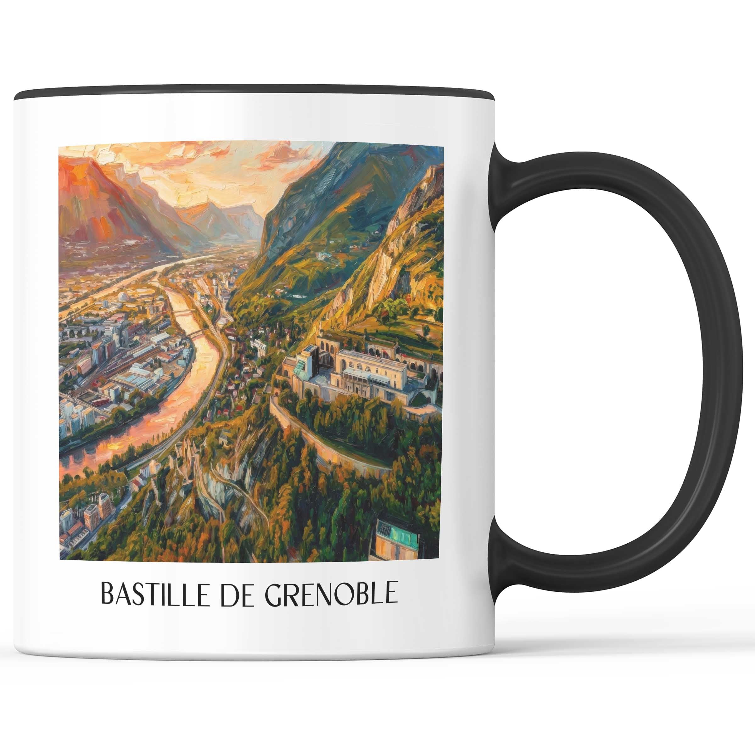 bastille-de-grenoble-isère-frankreich-kaffeebecher-oil-painting-oelgemaelde