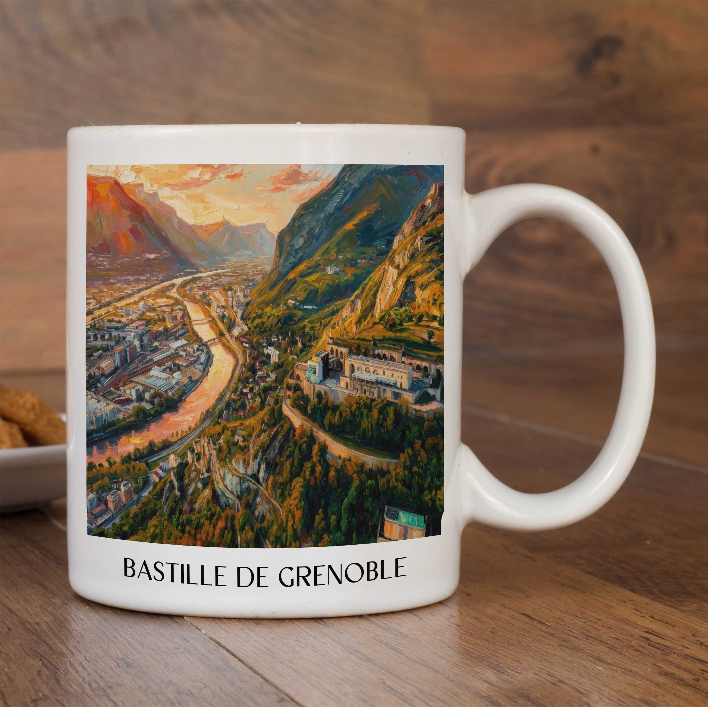 bastille-de-grenoble-isère-frankreich-kaffeebecher-oil-painting-oelgemaelde