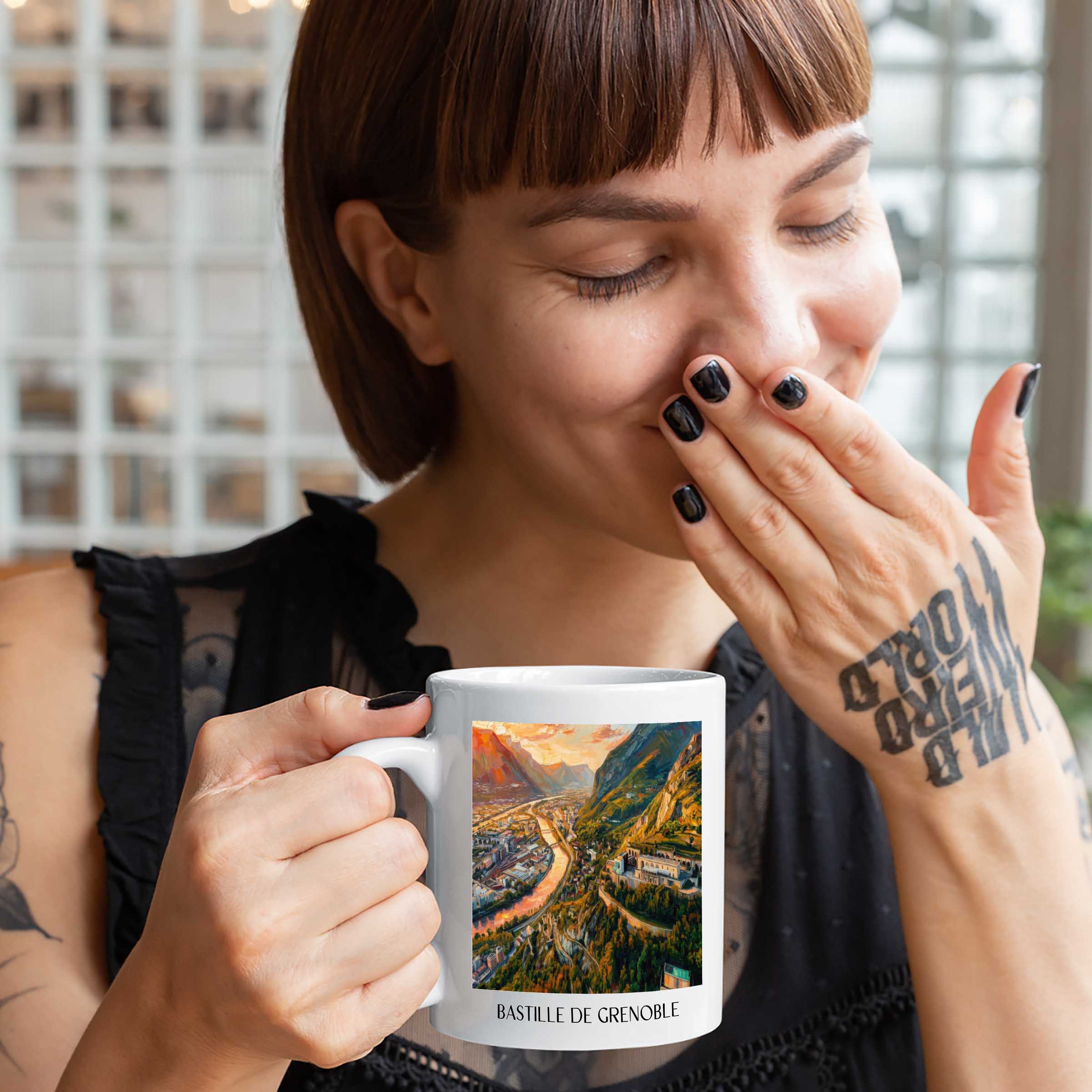 bastille-de-grenoble-isère-frankreich-kaffeebecher-oil-painting-oelgemaelde