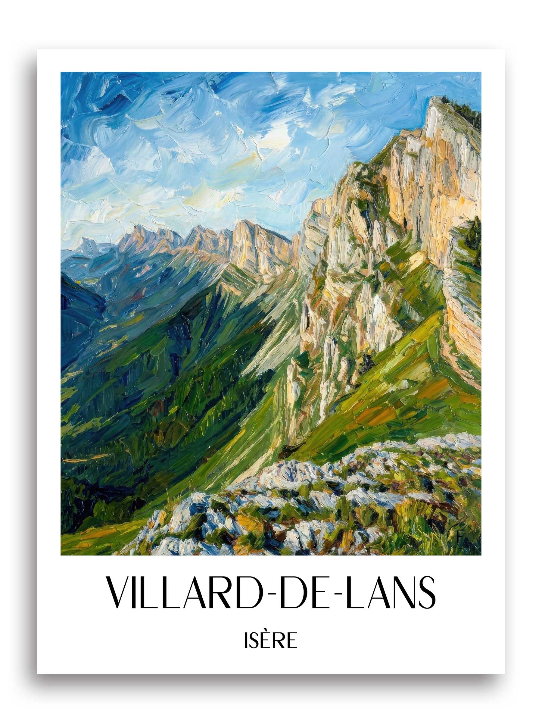 Villard-de-Lans Poster - Isère - Frankreich Kunstdruck - Ölgemälde von A4 bis A1