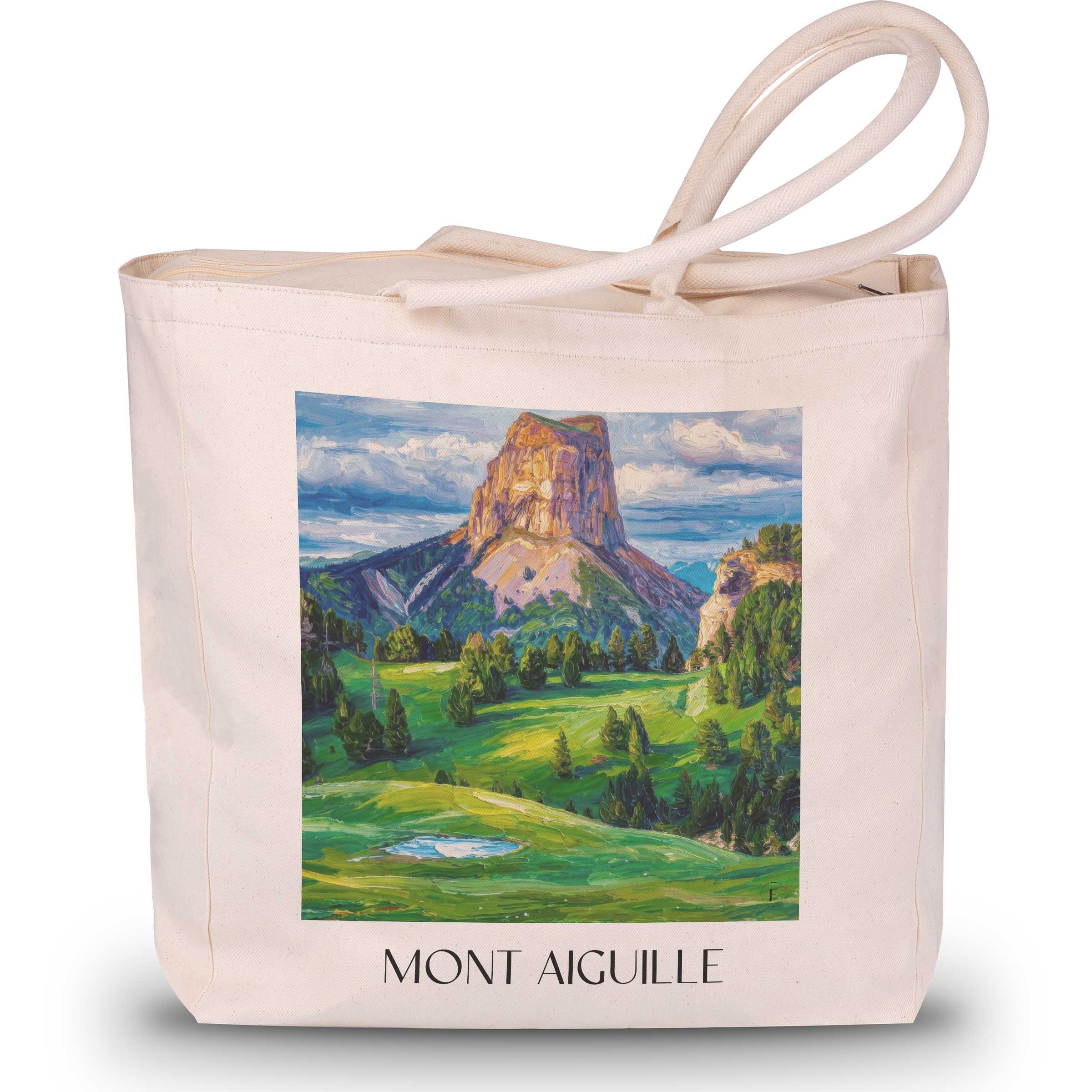 mont-aiguille-vercors-frankreich-einkaufstasche-oil-painting-oelgemaelde