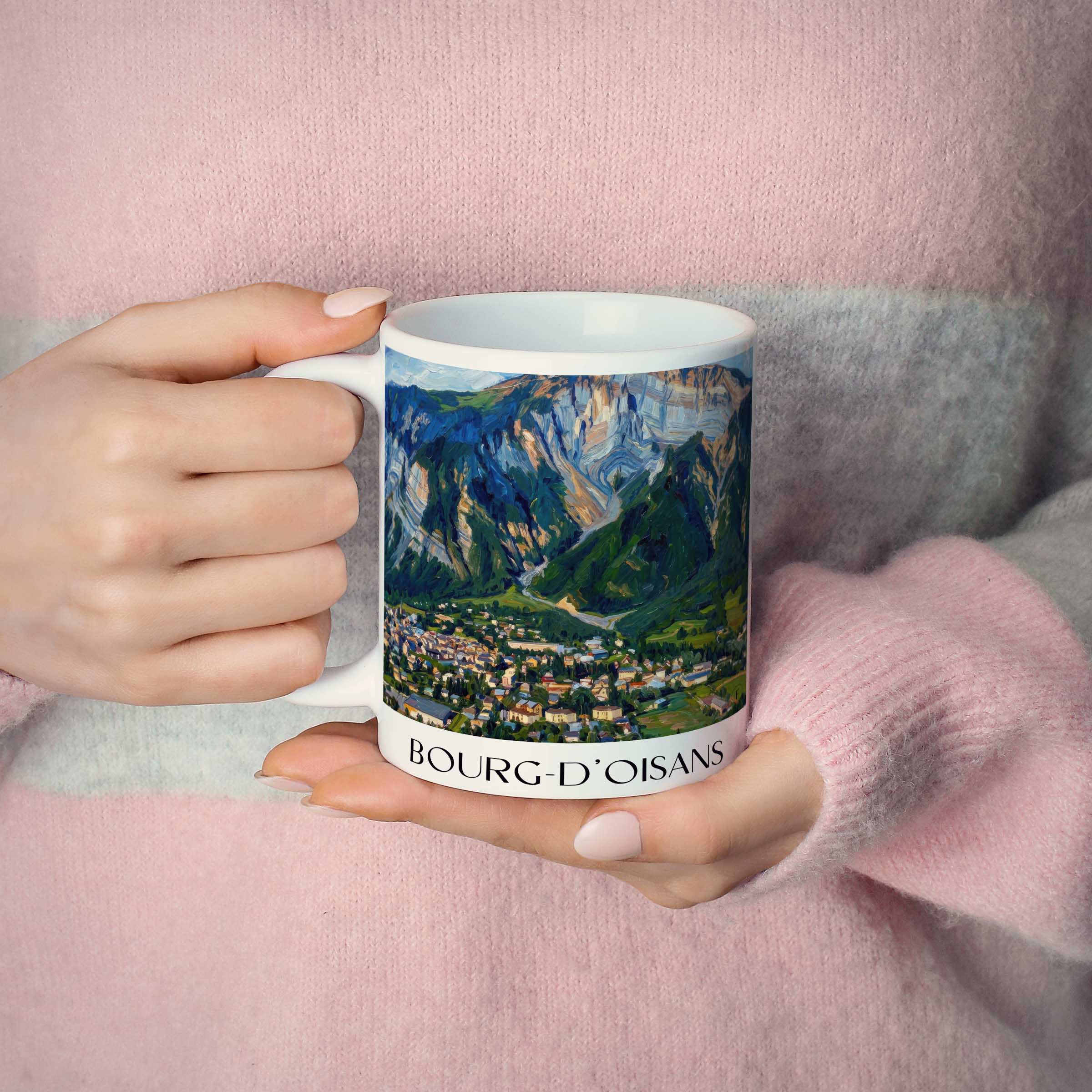bourg-d'oisans-isère-frankreich-kaffeebecher-oil-painting-oelgemaelde
