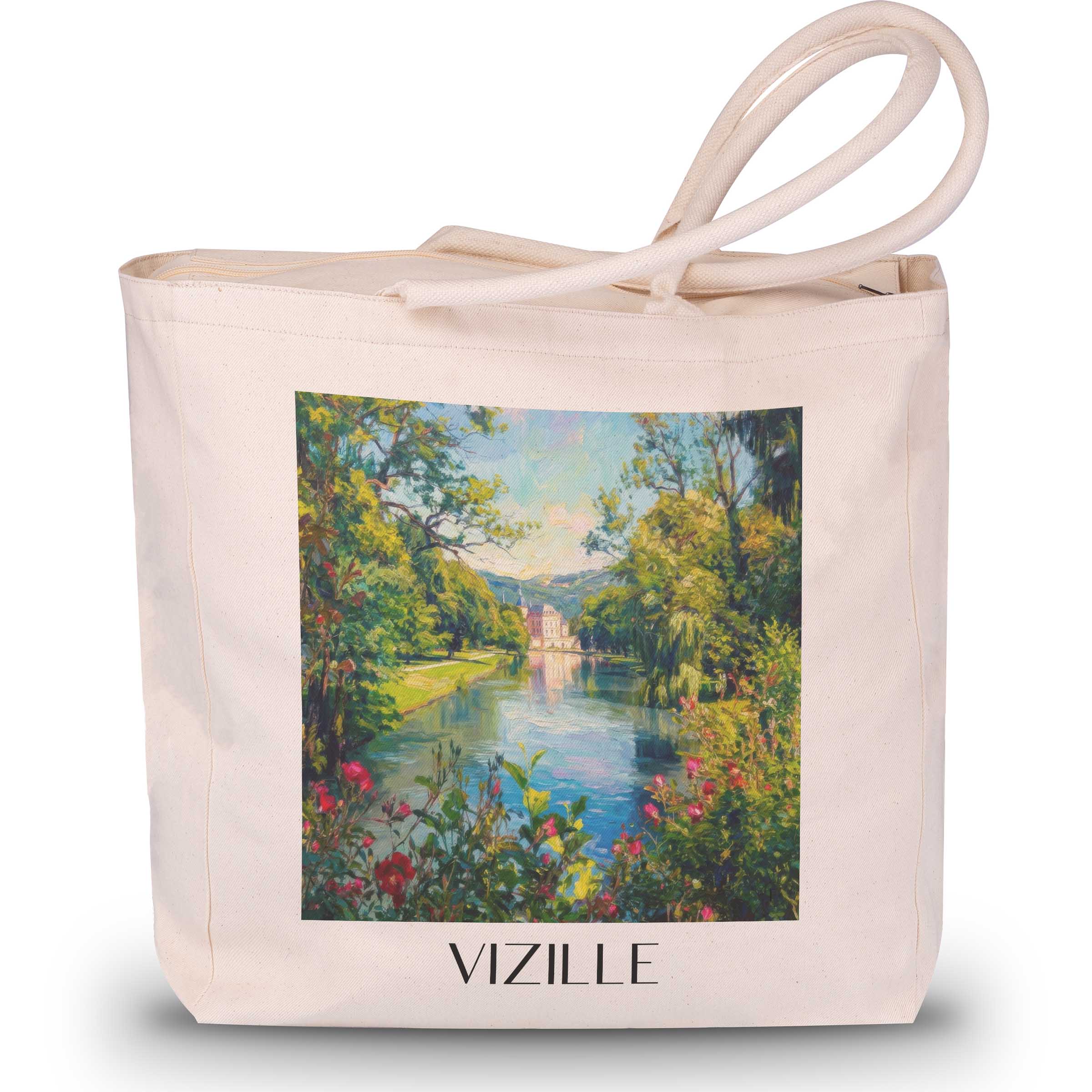 Vizille Shopping Tasche - Isère - Frankreich Tote Bag - Einkaufstasche im Ölgemälde Stil