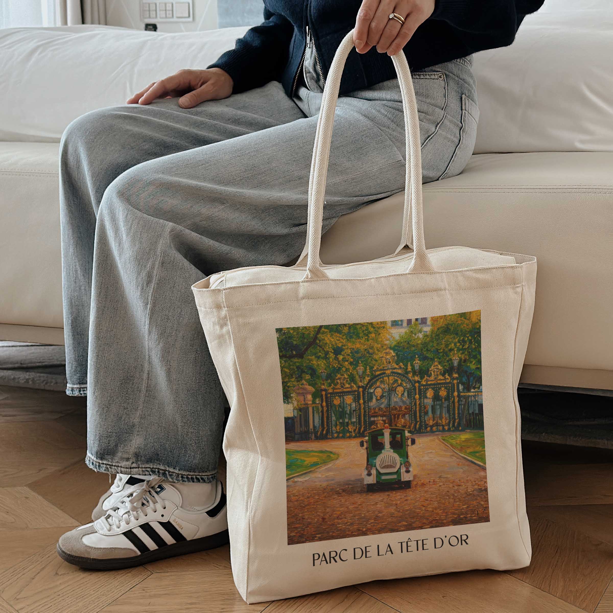parc-de-la-tête-d'or-lyon-frankreich-einkaufstasche-oil-painting-oelgemaelde