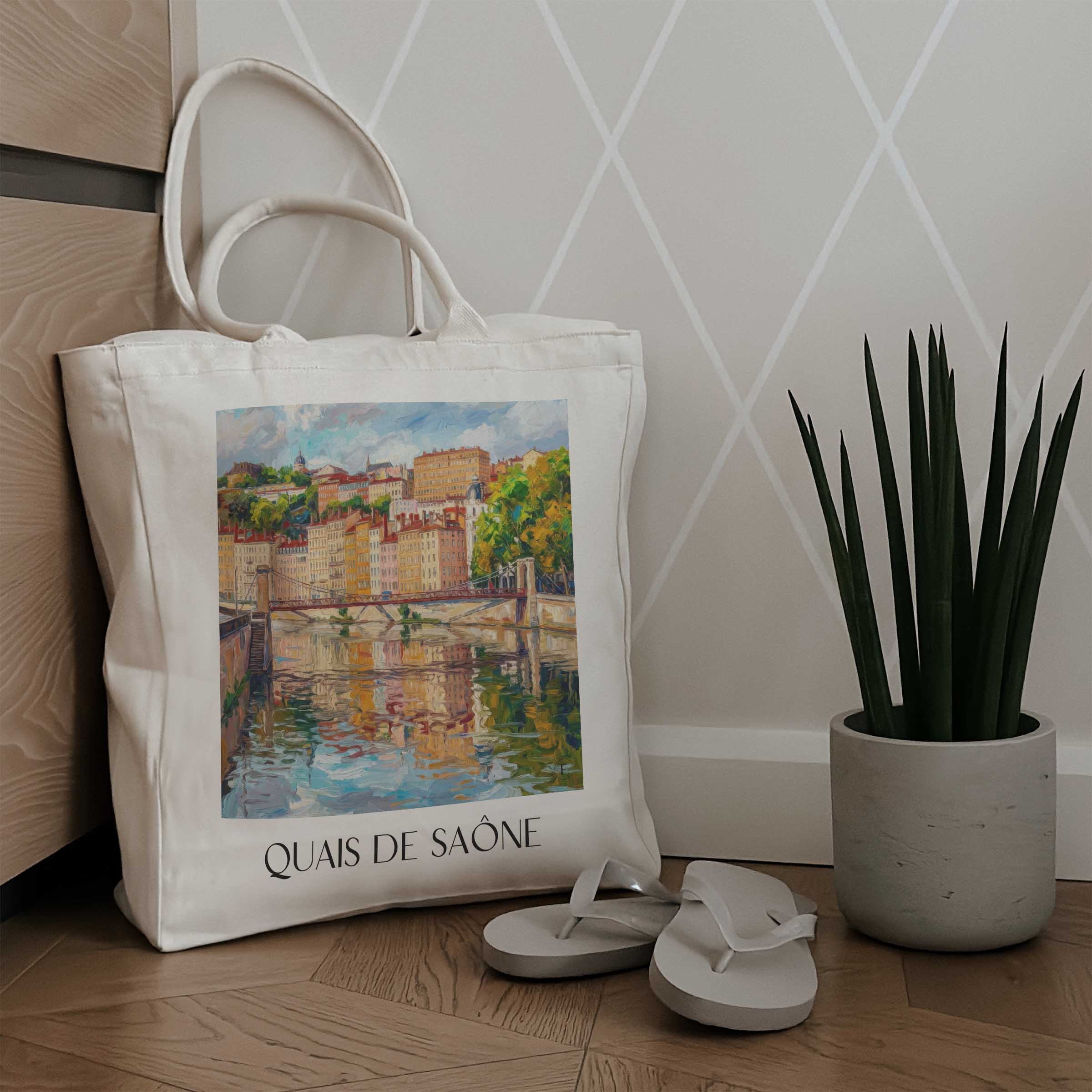 quais-de-saône-lyon-frankreich-einkaufstasche-oil-painting-oelgemaelde