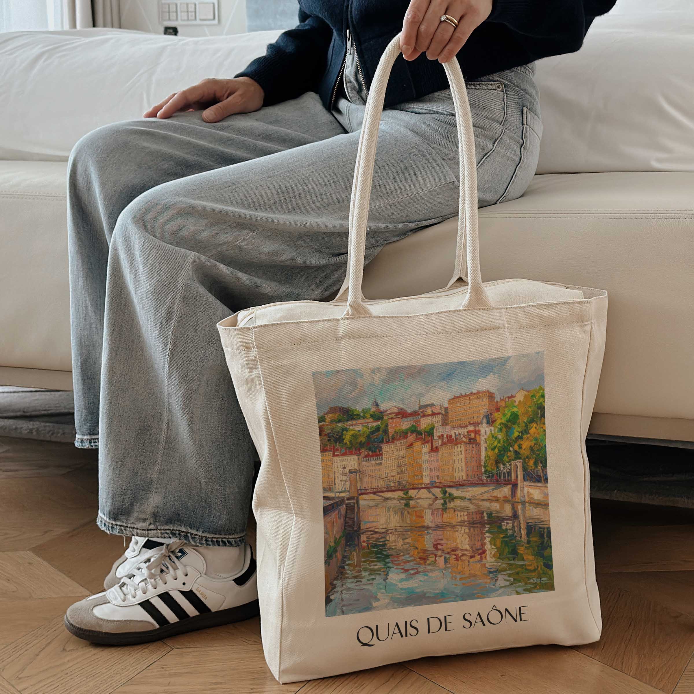 quais-de-saône-lyon-frankreich-einkaufstasche-oil-painting-oelgemaelde