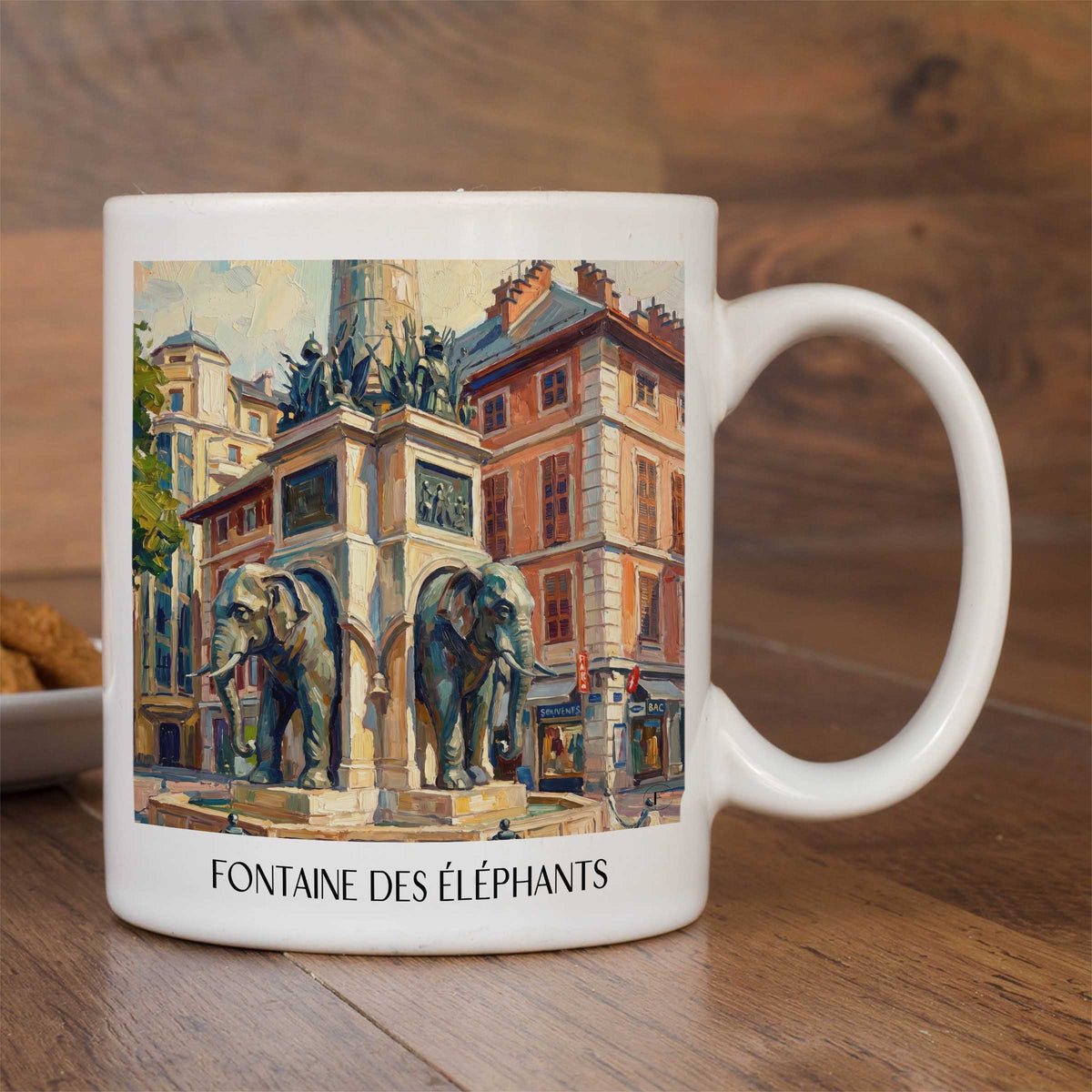 fontaine-des-éléphants-chambéry-frankreich-kaffeebecher-oil-painting-oelgemaelde