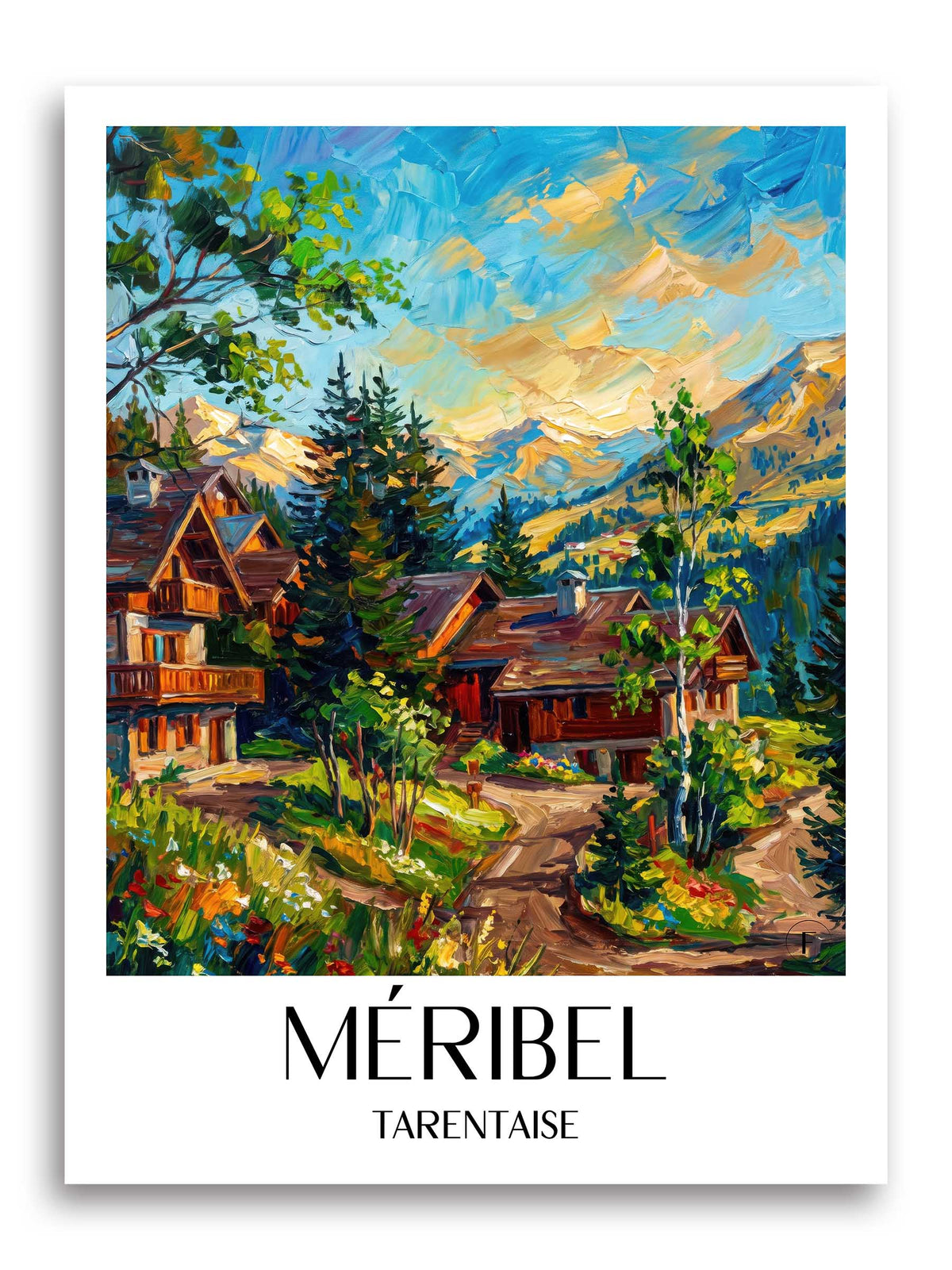 Méribel Poster - Tarentaise - Frankreich Kunstdruck - Ölgemälde von A4 bis A1