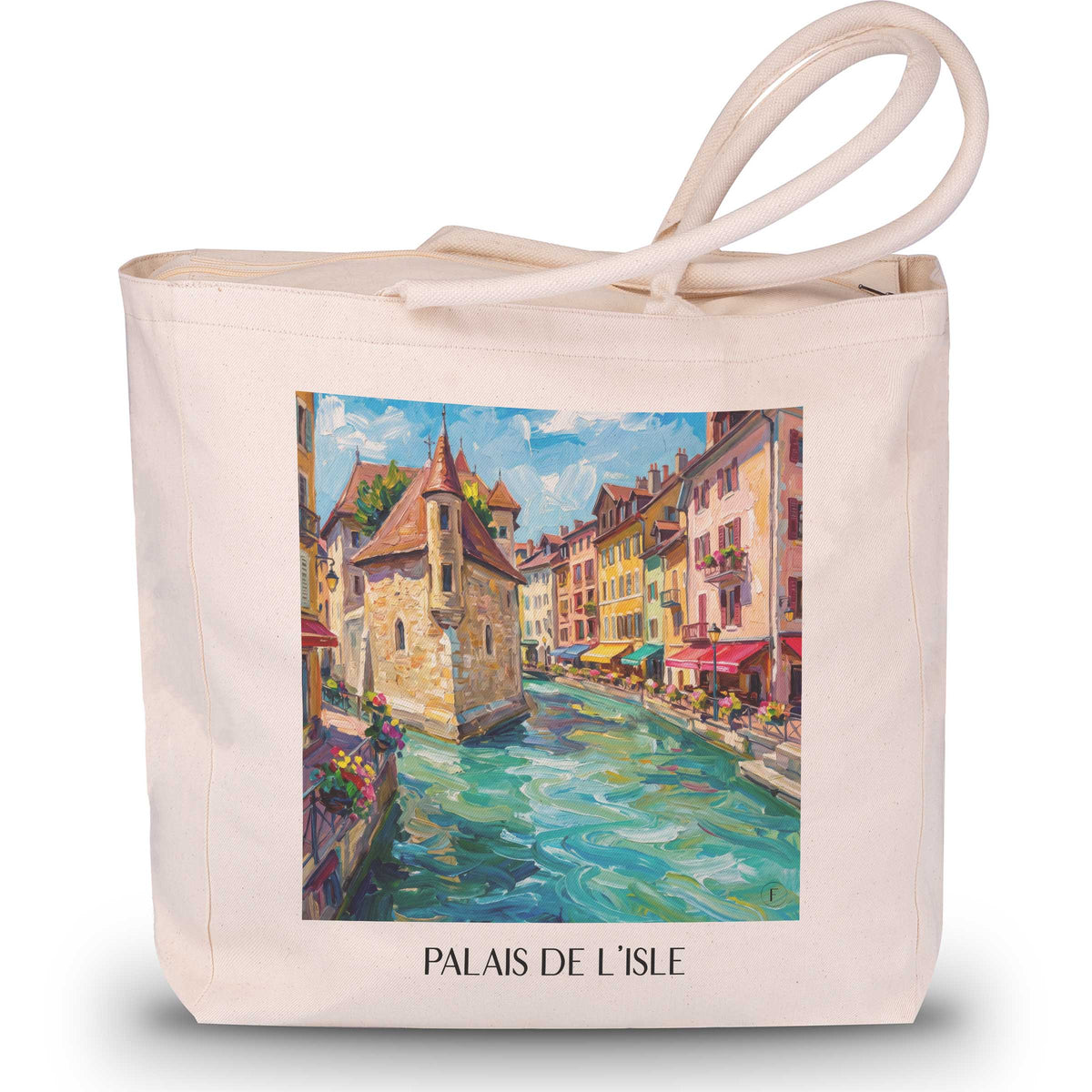 palais-de-l'isle-annecy-frankreich-einkaufstasche-oil-painting-oelgemaelde