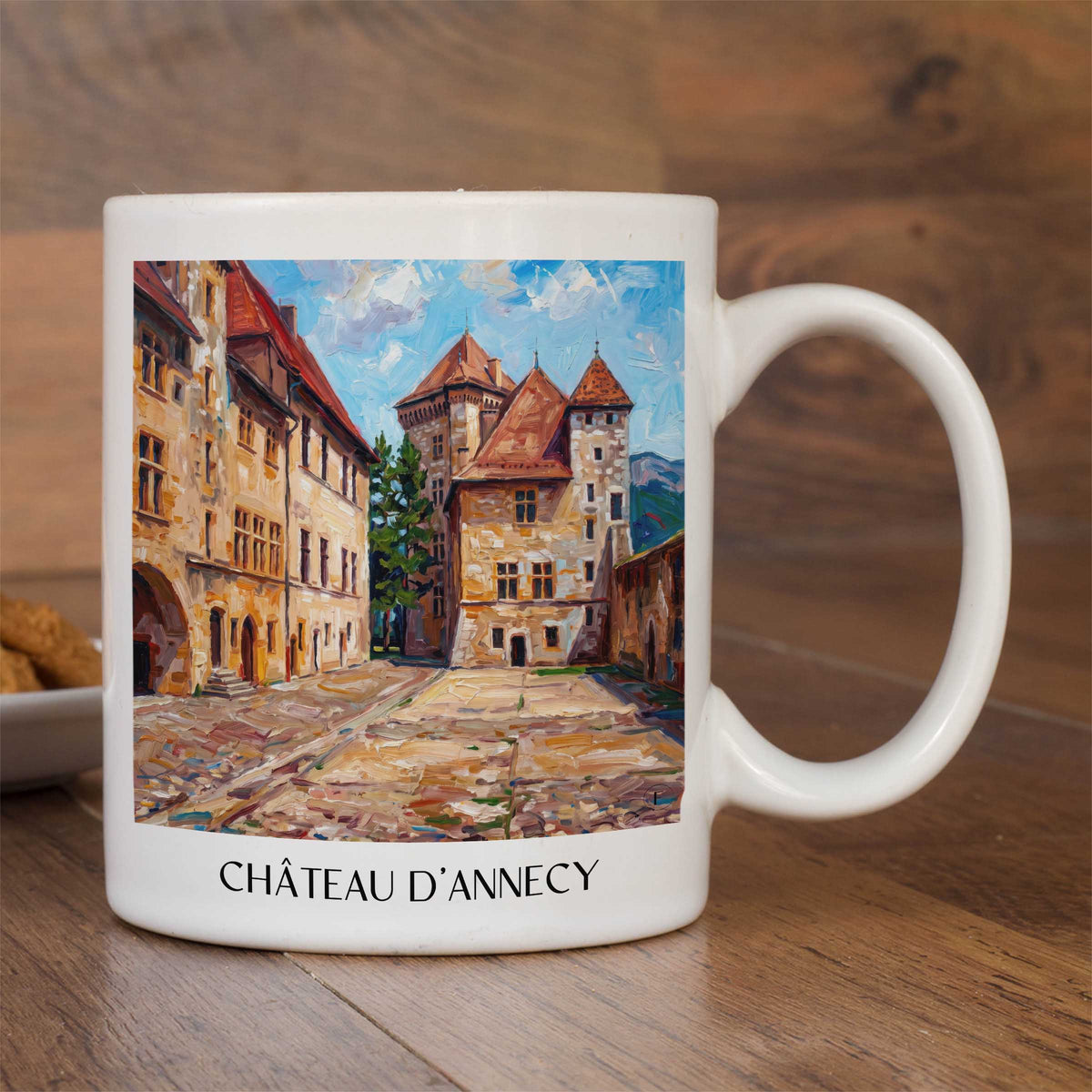 château-d'annecy-haute-savoie-frankreich-kaffeebecher-oil-painting-oelgemaelde