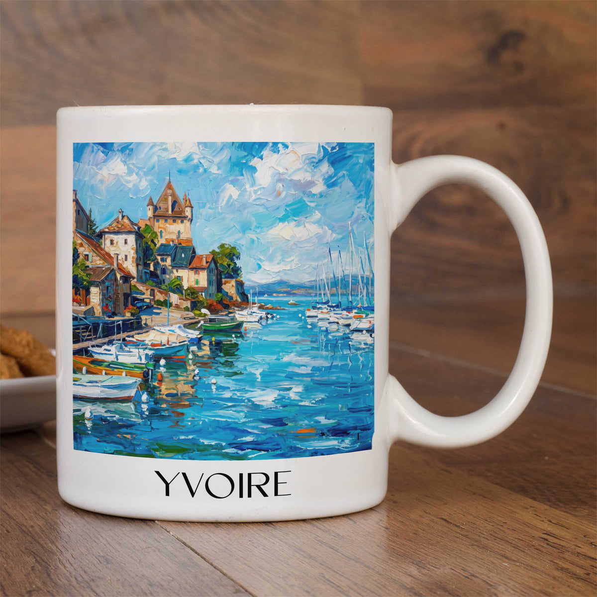 yvoire-lac-léman-frankreich-kaffeebecher-oil-painting-oelgemaelde