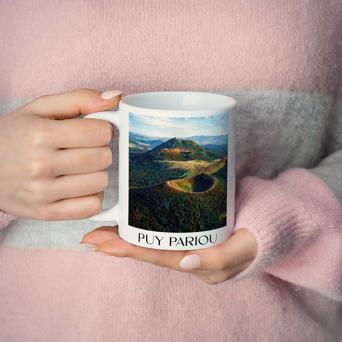 puy-pariou-puy-de-dôme-frankreich-kaffeebecher-oil-painting-oelgemaelde