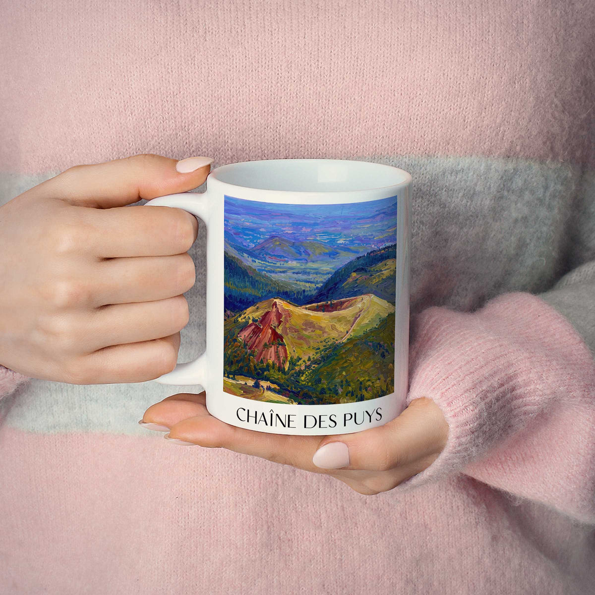 chaîne-des-puys-puy-de-dôme-frankreich-kaffeebecher-oil-painting-oelgemaelde
