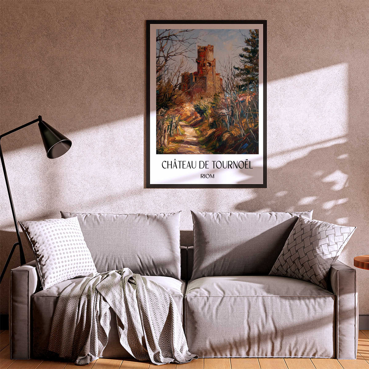château-de-tournoël-riom-frankreich-poster-oil-painting-oelgemaelde